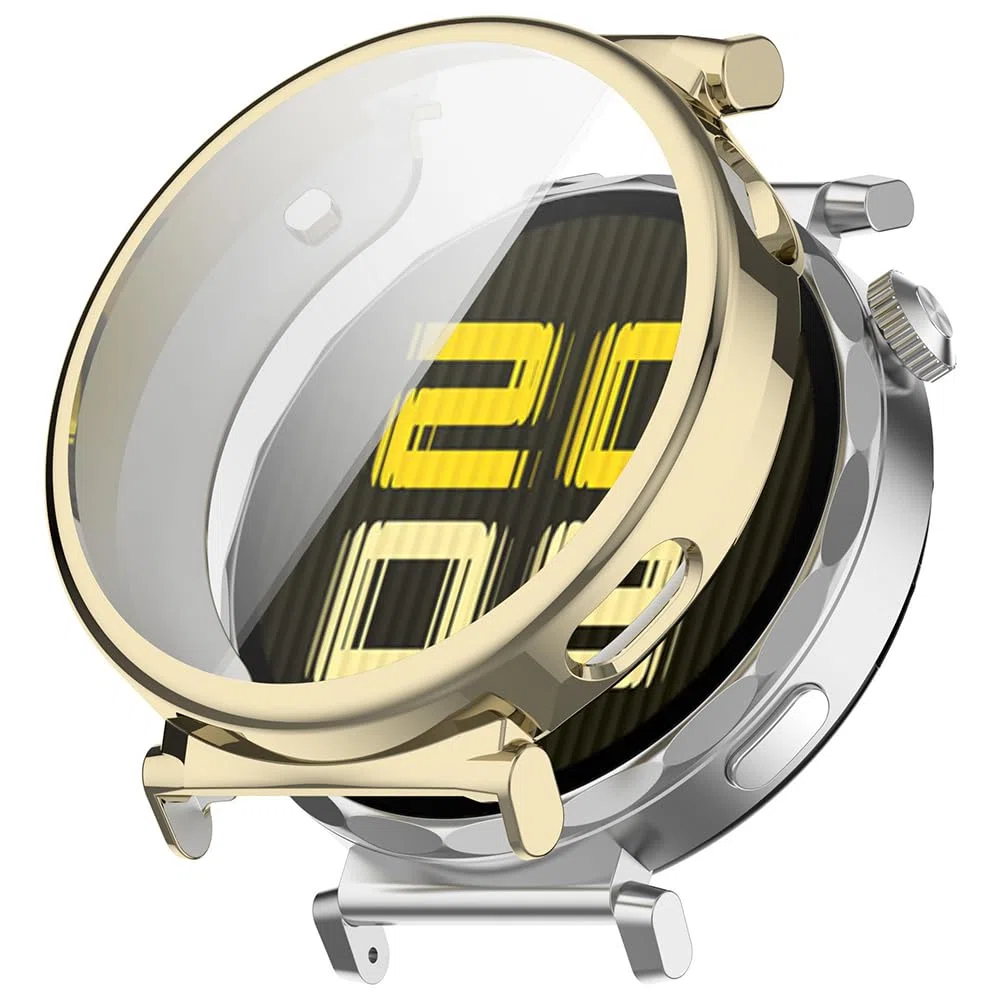 Etui do Huawei Watch GT 5 Pro 42 mm folia ochronna, silikon TPU ochrona wyświetlacza case cover, ochrona przed zarysowaniami i kurzem obudowa do Huawei Watch GT 5 Pro 42 mm (złote)