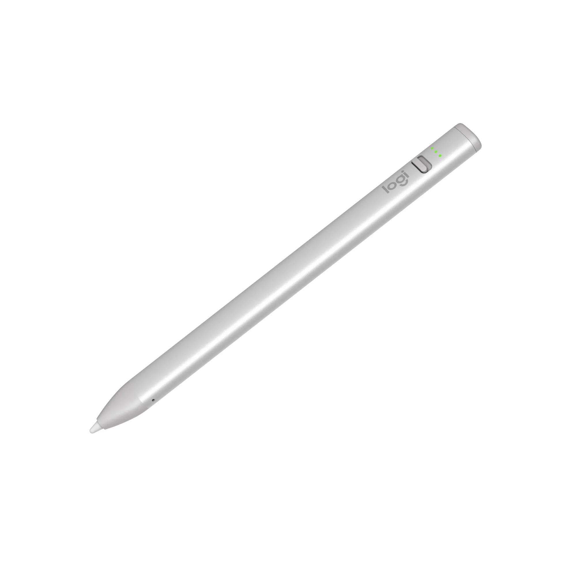 Logitech Crayon, cyfrowy rysik do iPada (z portami USB-C) wykonany w technologii Apple Pencil, doskonała precyzja bez opóźnień oraz dynamiczna, inteligentna końcówka + szybkie ładowanie USB-C - Srebro