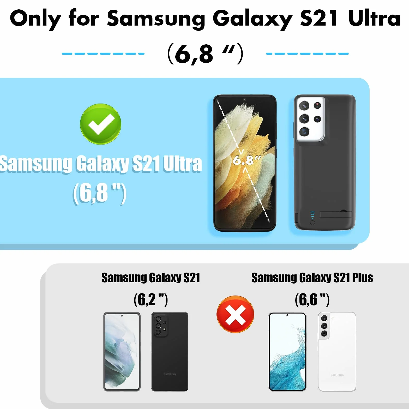 Etui na baterie do Samsung Galaxy S21 Ultra czarne
