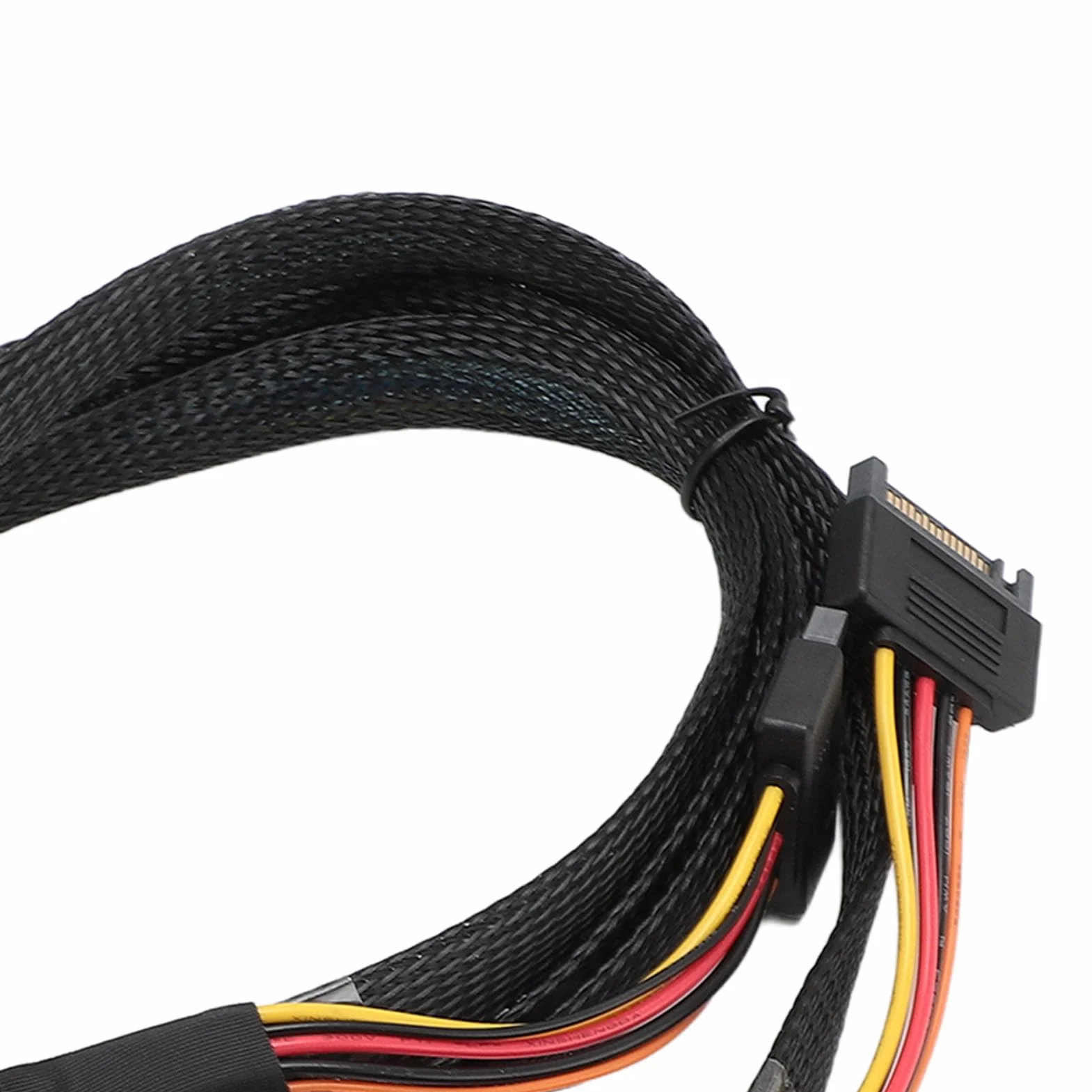 SFF-8654 8I na 2xSFF-8639 NVME U.2, kabel adaptera NVMe, 24 Gb/s 80 cm cienki do kabla adaptera karty SAS do płyty głównej SSD, długość 31,50 cala