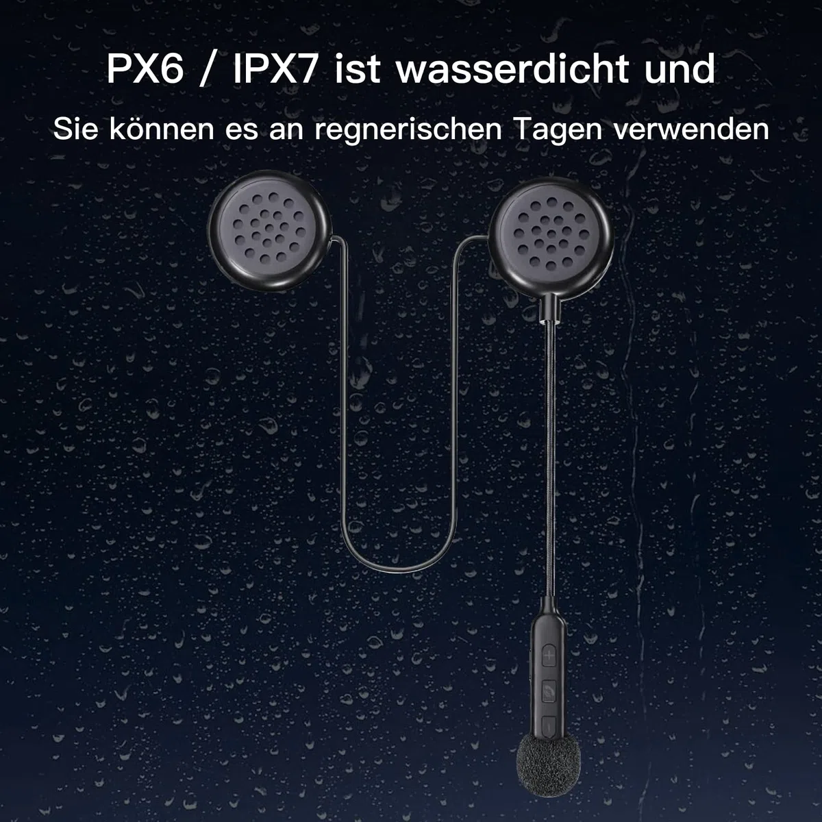 Zestaw słuchawkowy na kask motocyklowy, Bluetooth 5.0, automatyczna reakcja, 80 godzin, wysoka jakość dźwięku, ultracienkie słuchawki, jazda na rowerze, jazda na nartach, jazda na rowerze