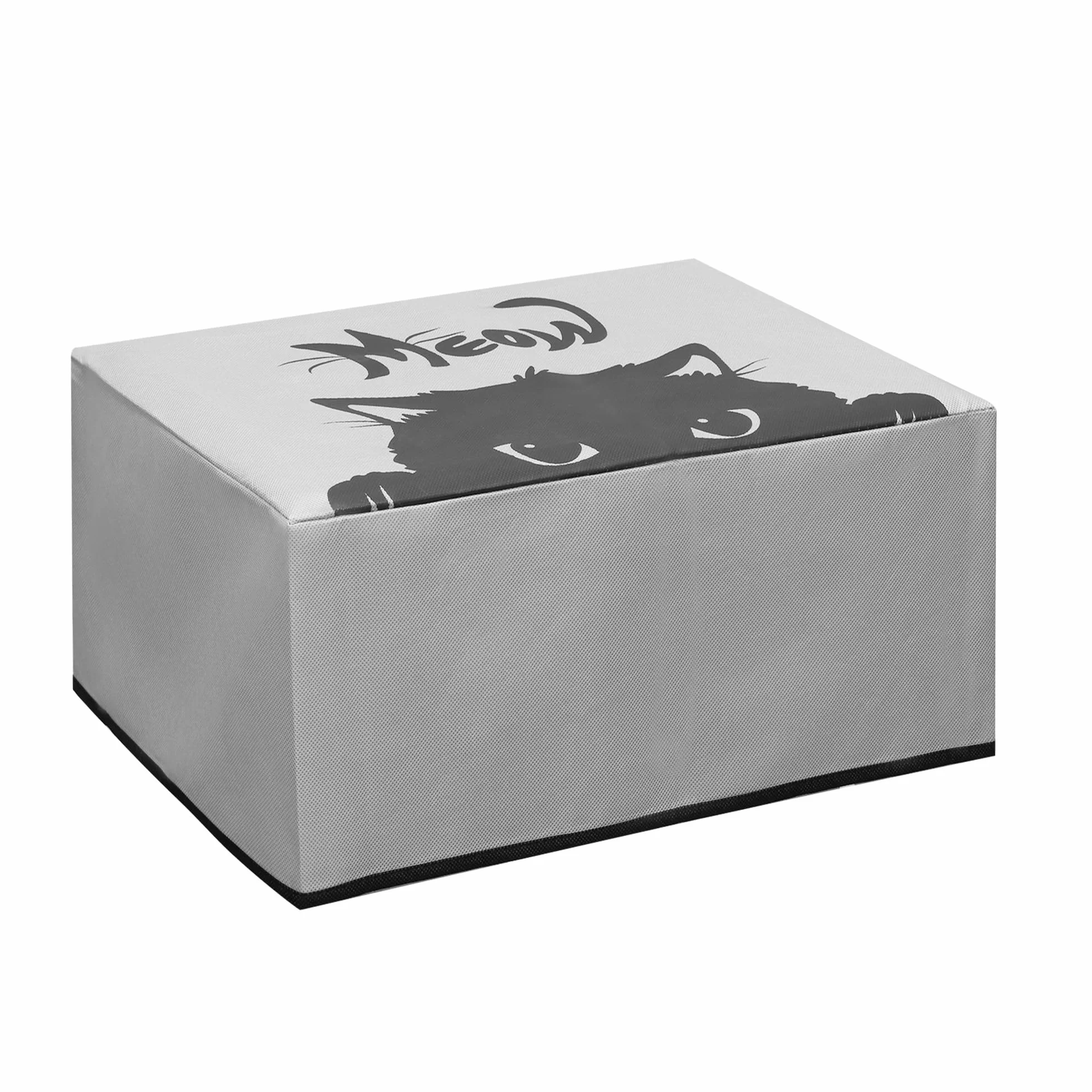 kwmobile Osłona przeciwpyłowa kompatybilna z Canon Pixma TS5350 / TS5351 / TS5352 - etui do drukarki - szary/czarny - Meow Cat
