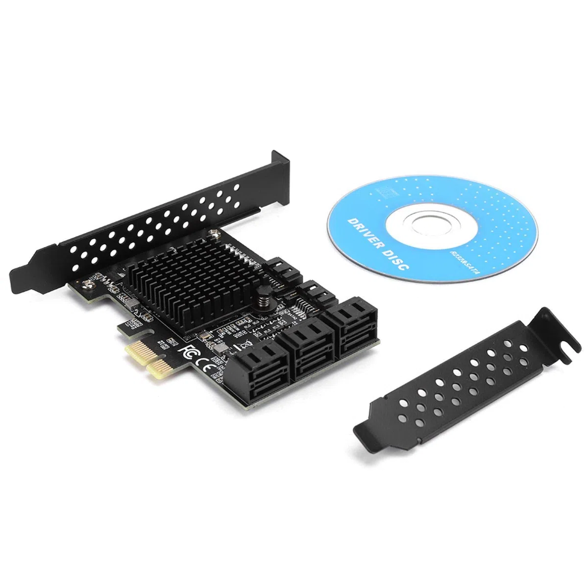 ASHATA Karta PCIE SATA, karta rozszerzeń kontrolera PCI-E do SATA3.0, 8-portowa karta rozszerzeń interfejsu SATA3.0, karta adaptera PCI-E SATA pasuje do 7/8/XP/10