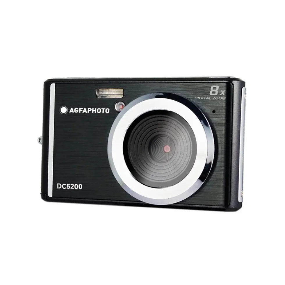AGFA Photo – kompaktowy aparat cyfrowy z 21-megapikselowym czujnikiem CMOS, 8 x zoom cyfrowy i wyświetlaczem LCD, kolor czarny