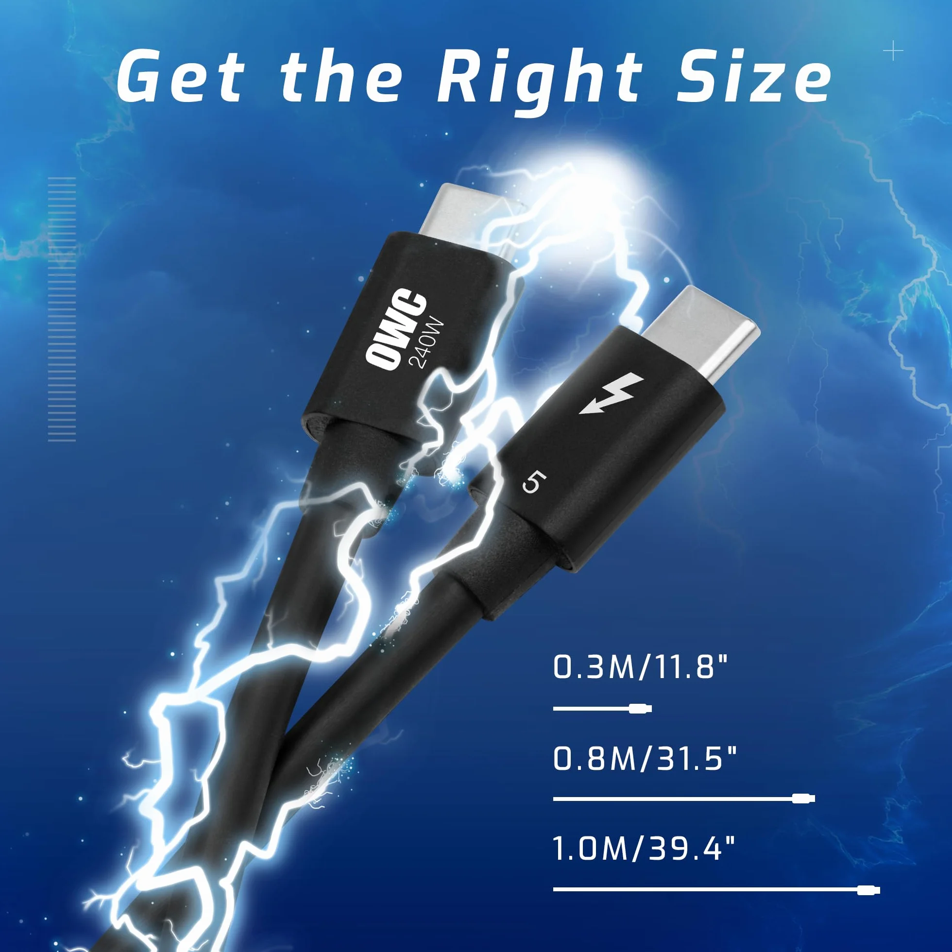 Kabel OWC Thunderbolt 5/USB-C o długości 1 metra
