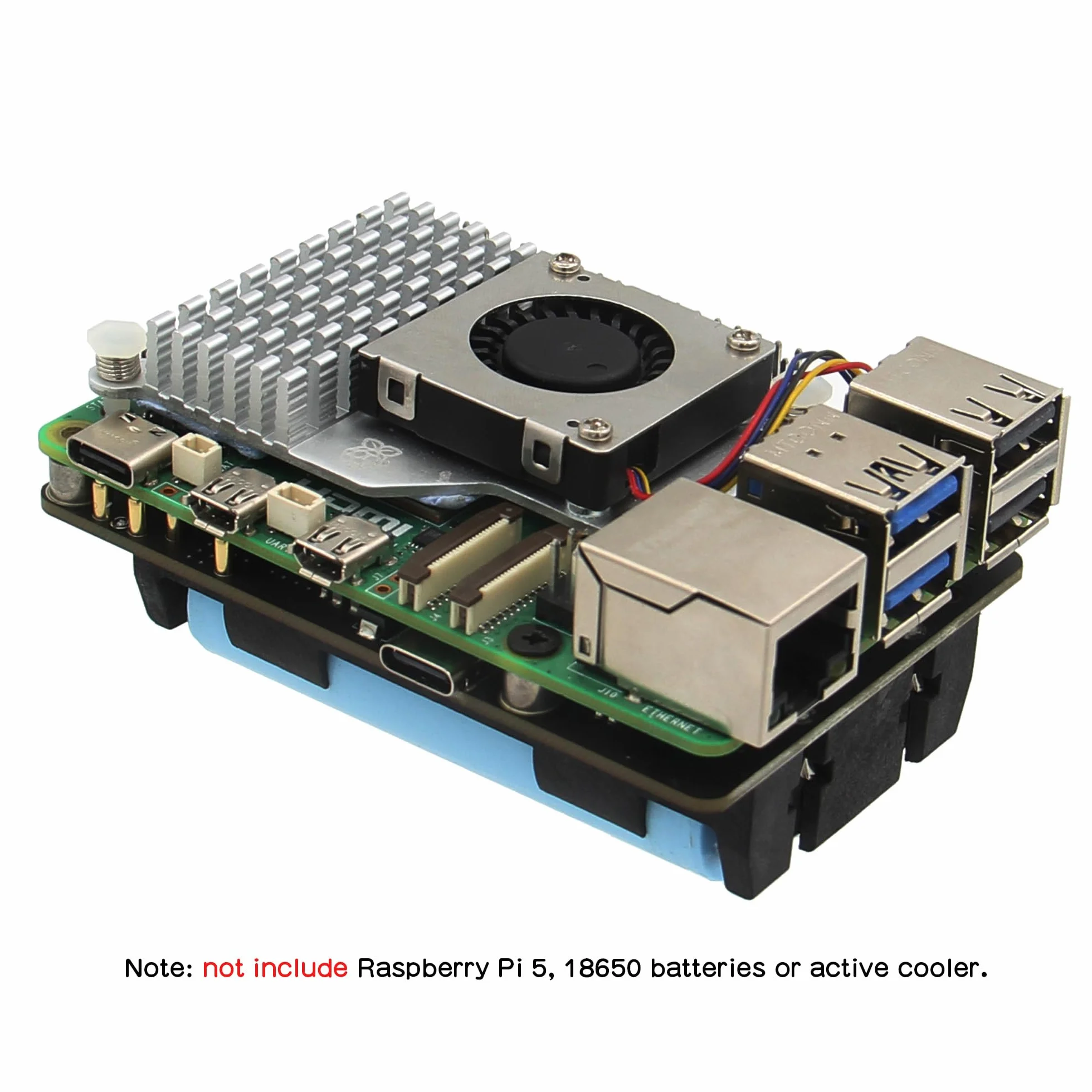 Geekworm X1200 5V UPS Shield for Raspberry Pi 5, with Max 5.1V 5A Output & Auto Power On & Safe Shutdown & Power Loss Detection Function