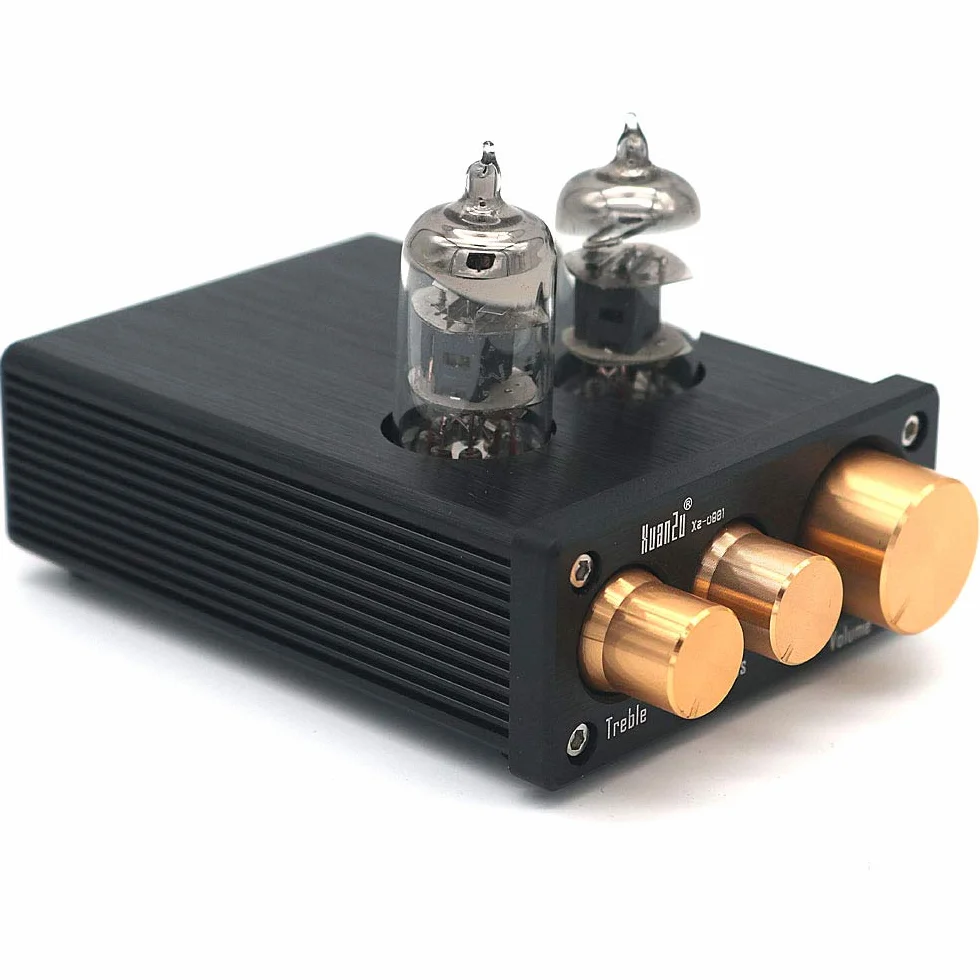 DollaTek 6J1 Mini przedwzmacniacz lampowy próżniowy Audio Hi-Fi przedwzmacniacz stereo kontrola wysokich basów