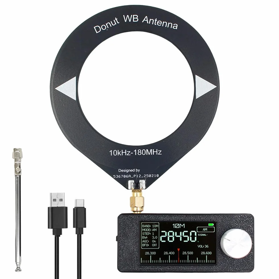 Mini radio Si4732, kieszonkowe radio 0,5-108 Mhz Si4732, sterowanie Esp 32-S3, z akumulatorem 800 Mah, 1,9-calowym wyświetlaczem IPS i przenośną anteną teleskopową, do transmisji AM, FM, LSB i