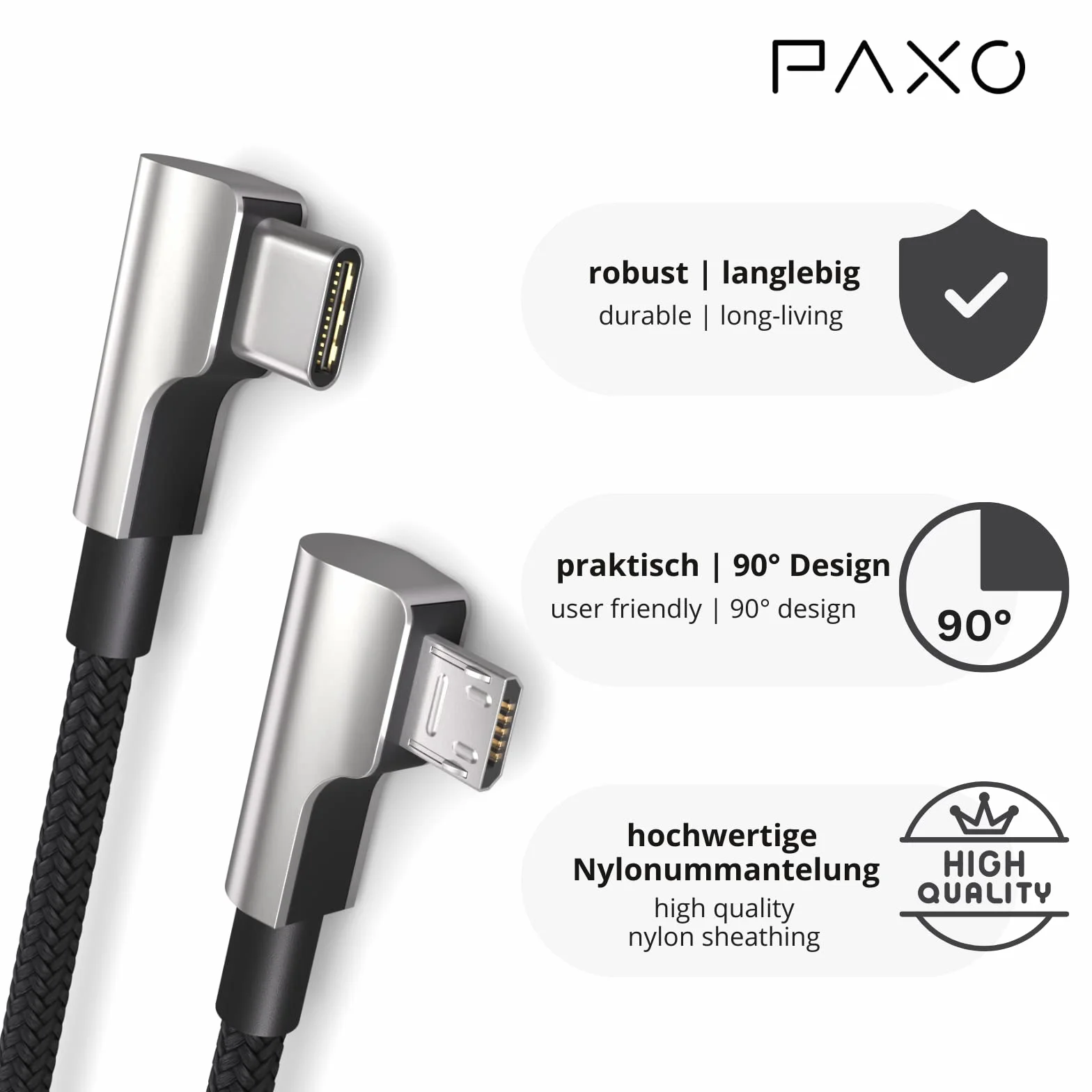 0,3 m kabel micro USB na USB C OTG, do ładowania urządzeń USB typu C, wtyczka kątowa, do komputera rowerowego firmy Bosch Intuvia, Nyon 1, Yamaha,