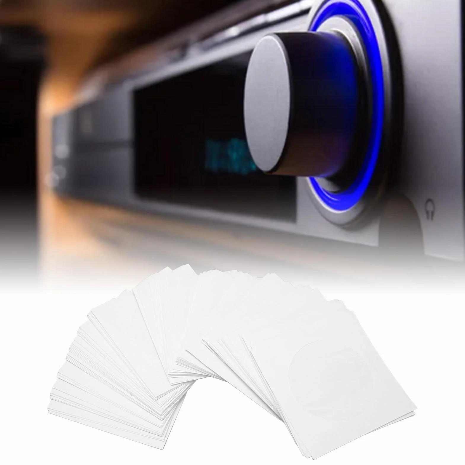 Koperty na Płyty CD DVD, Koszulki na Płyty CD DVD Koperty Miniaturowe Koszulki na Płyty z klapką Przezroczyste Okienko 100 Sztuk Kopert Wielokrotnego Użytku Grube, Pyłoszczelne