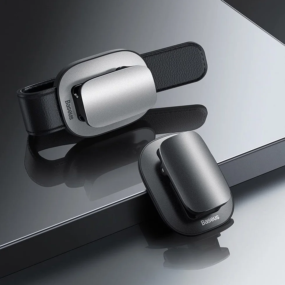Baseus Platinum Vehicle Eyewear Clip (typ klipsa) (srebrny)