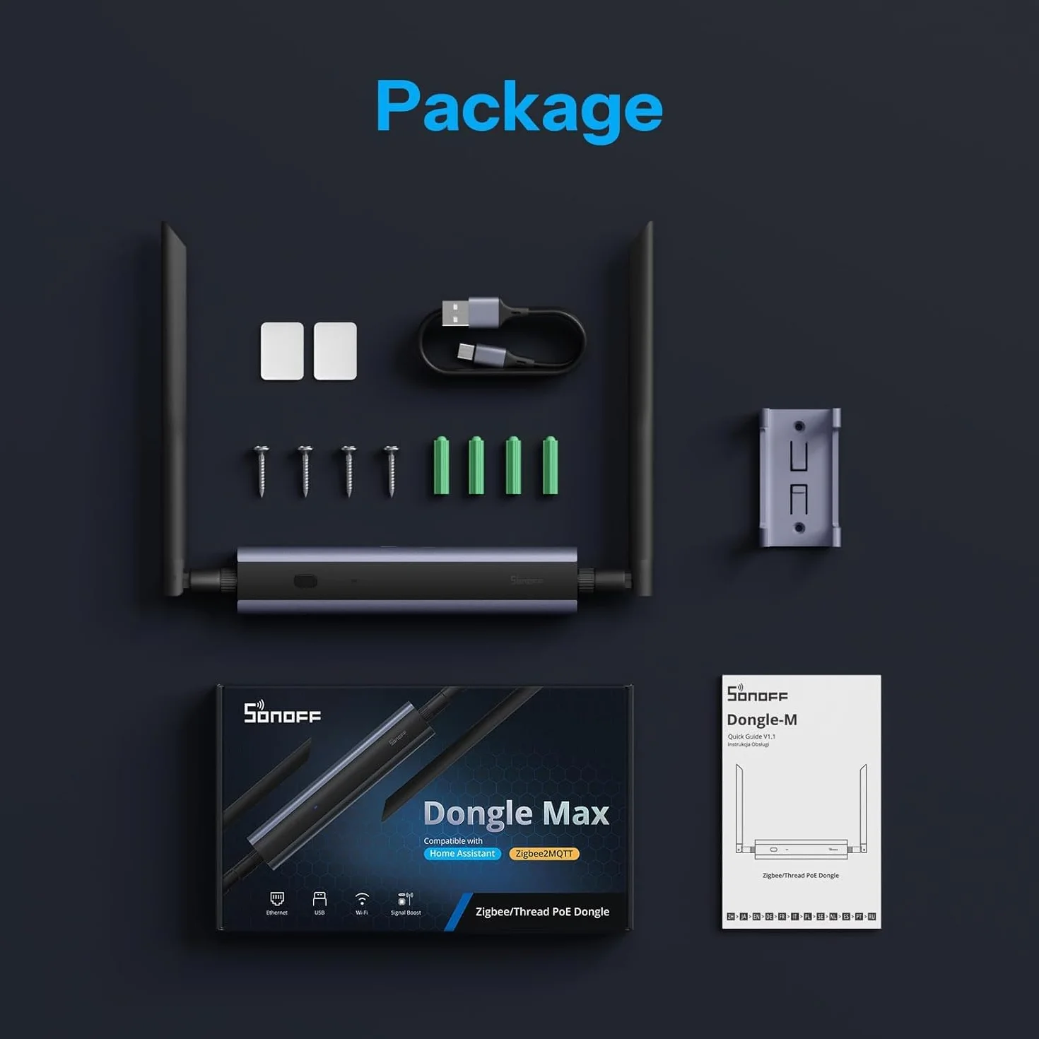Zigbee/Thread PoE Dongle Max, bramka Zigbee EFR32MG24 EFR32D0 USB do Home Assistant