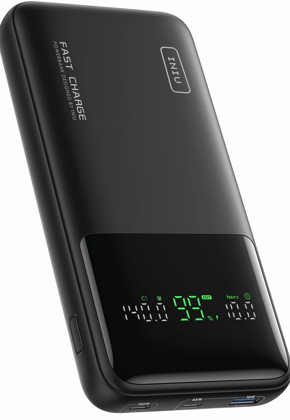 INIU Power Bank 27000 mAh 140 W USB C zewnętrzny akumulator do laptopów iPhone 16 15 14 13 12 Pro MacBook Pro Steam Deck
