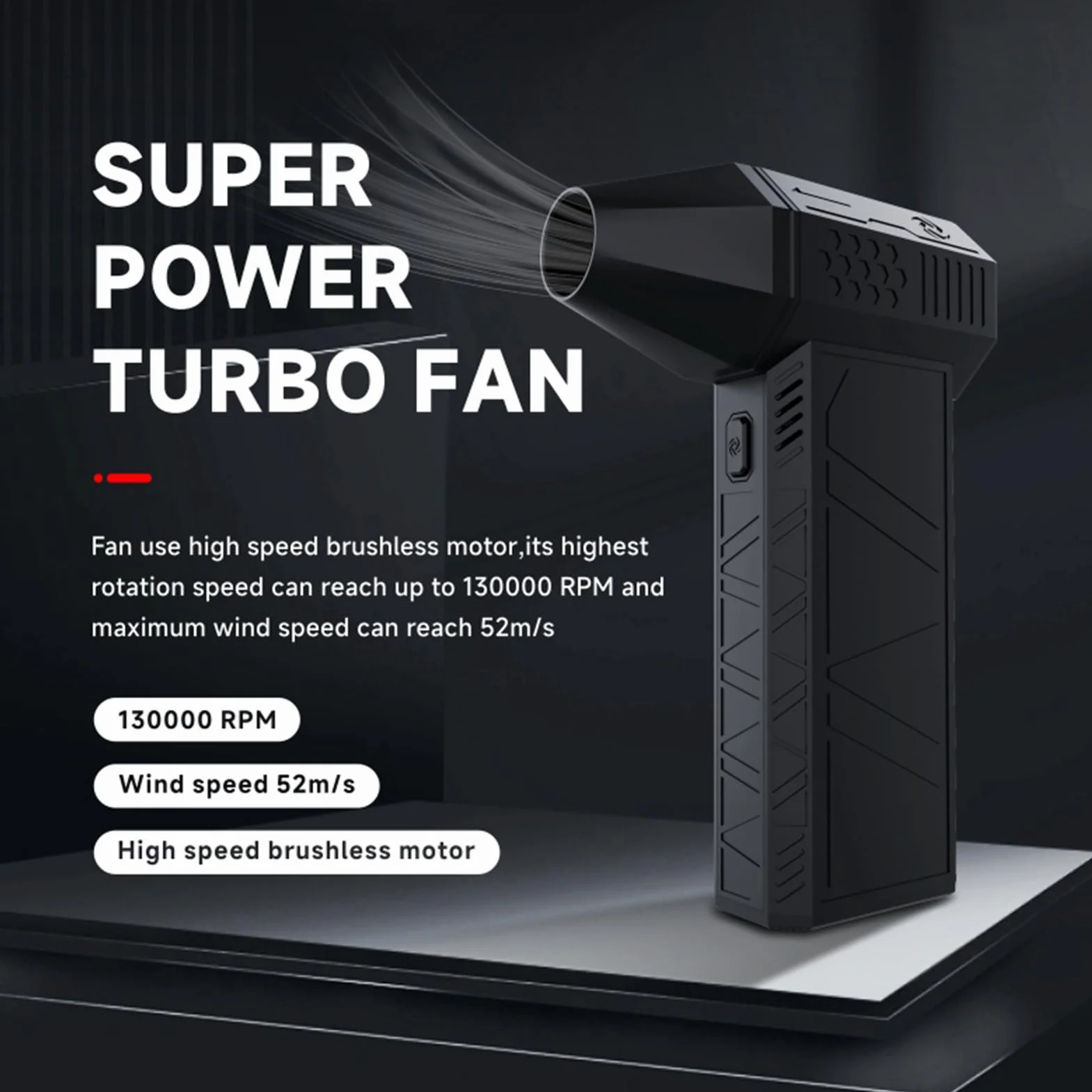 X3 Mini Turbo Jet Wentylator Dmuchawa Turbo 130000RPM 3 biegi 6000mAh