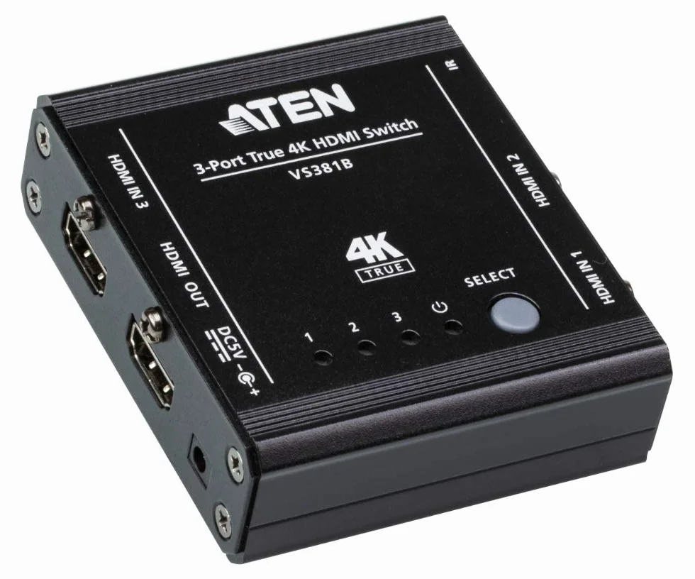 ATEN VS381B Przełącznik audio/wideo 4K HDMI 3 źródła 1 wyjście