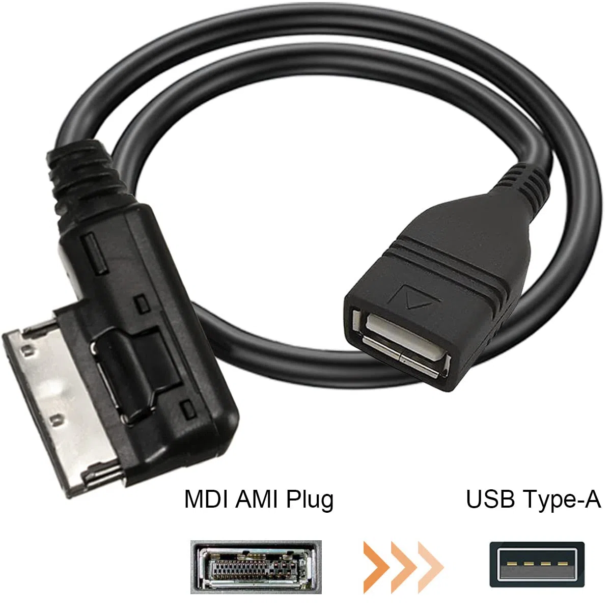 Xiatiaosann Do Audi MMI Music kabel adaptera USB AMI MDI AUX złącze do Audi A3 A4 S4 A5 S5 A6 S6 A7 A8 Q5 Q7 R8 TT, do VW