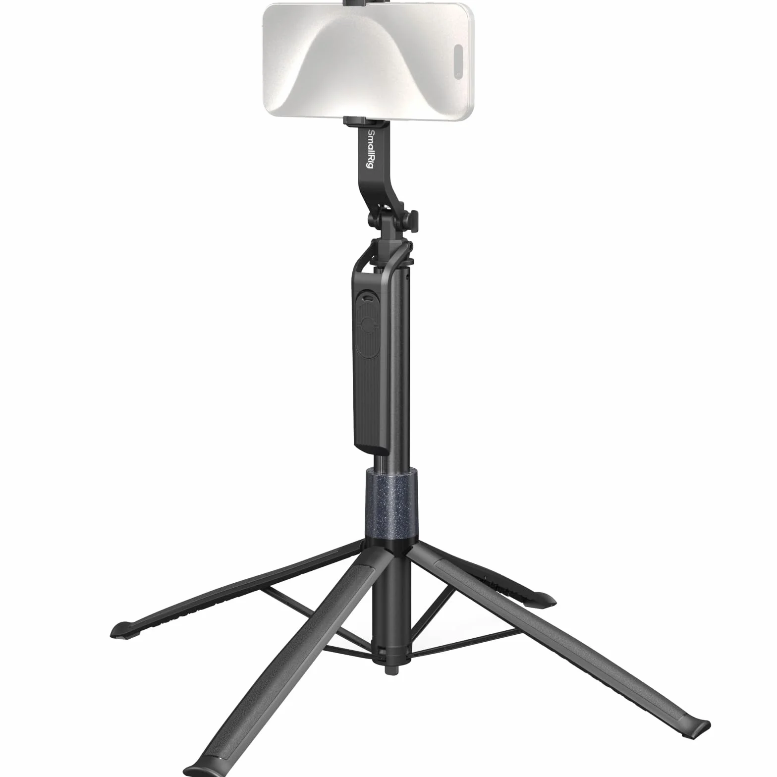 SMALLRIG 73" Phone Tripod Stand w Ground Nail, Selfie Stick Tripod with Remote, 4 Legs, 360° Handle, for Phone, Camera, Action Camera, for Recording, Overhead Shot, Streaming 4668
