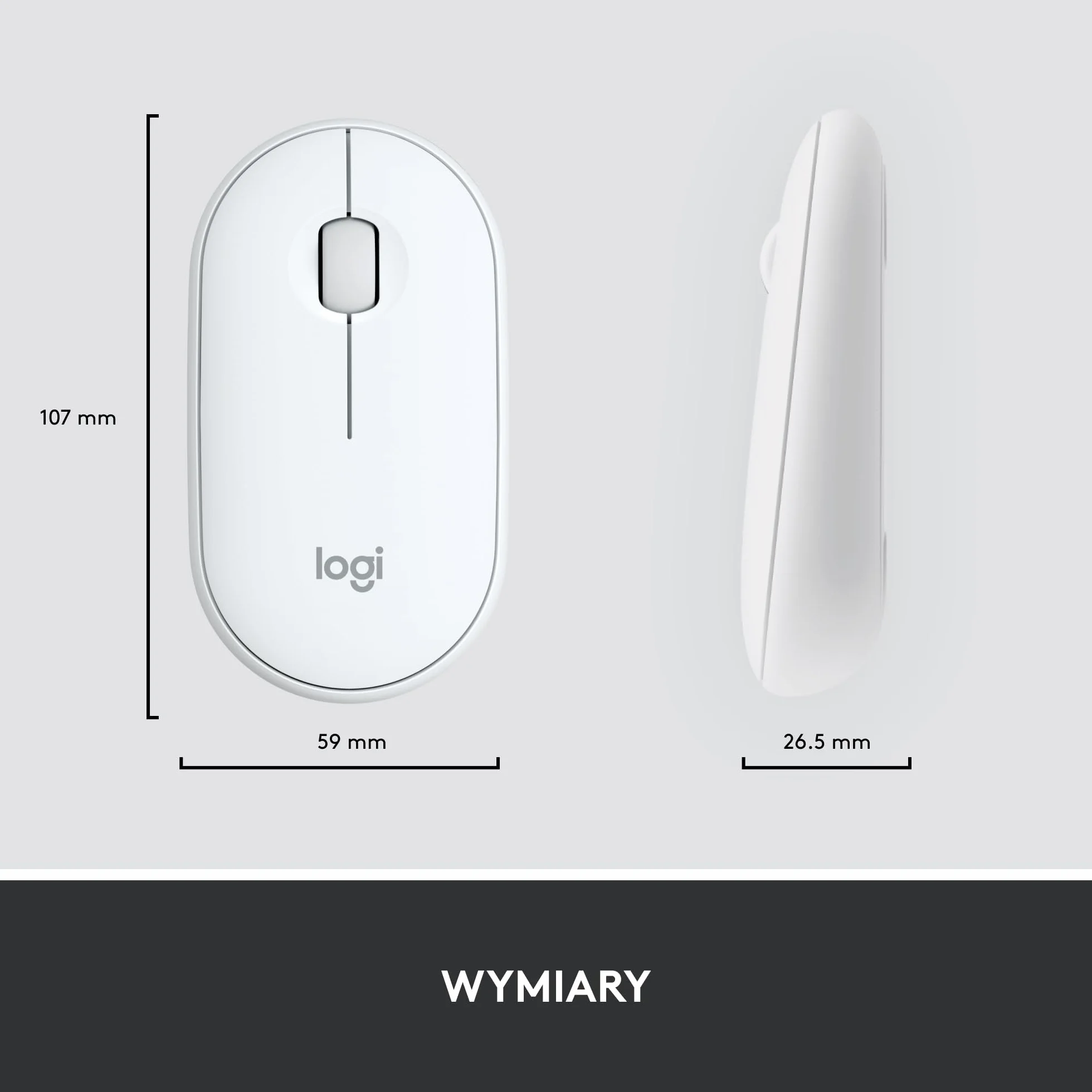 Logitech MK470 Smukła klawiatura i mysz bezprzewodowa, bardzo cicha, odbiornik USB 2,4 GHz, QWERTY US Intl - Biały