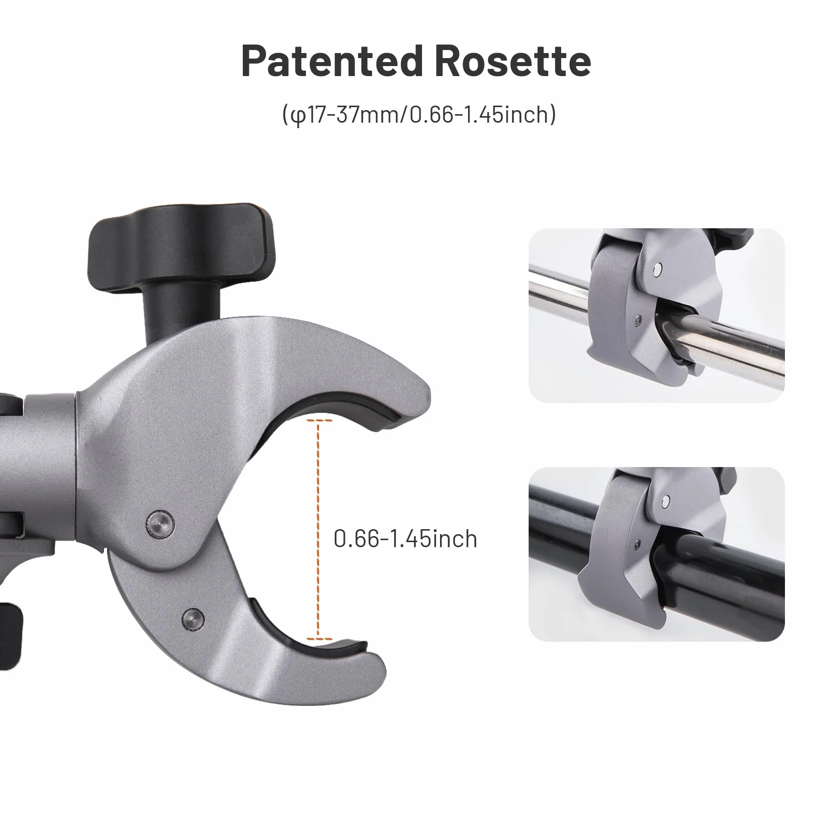 PGYTECH CapLock Super Clamp Mount uchwyt ze stopu aluminium do Insta360 Ace Pro 2/X5/X4 wytrzymały zacisk krabowy 1/4" do GoPro DJI Osmo 360/Pocket/Action