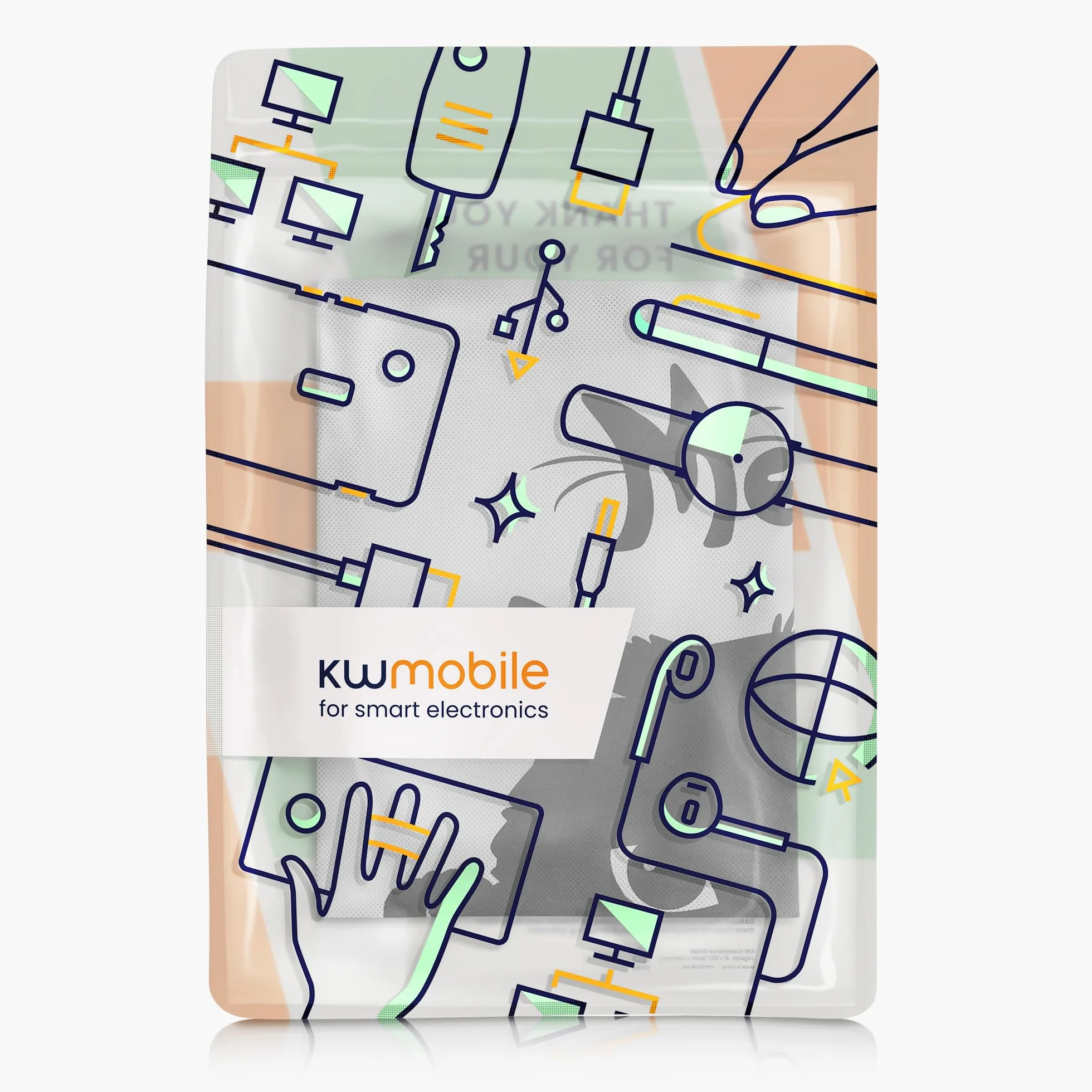 kwmobile Osłona przeciwpyłowa kompatybilna z Canon Pixma TS5350 / TS5351 / TS5352 - etui do drukarki - szary/czarny - Meow Cat