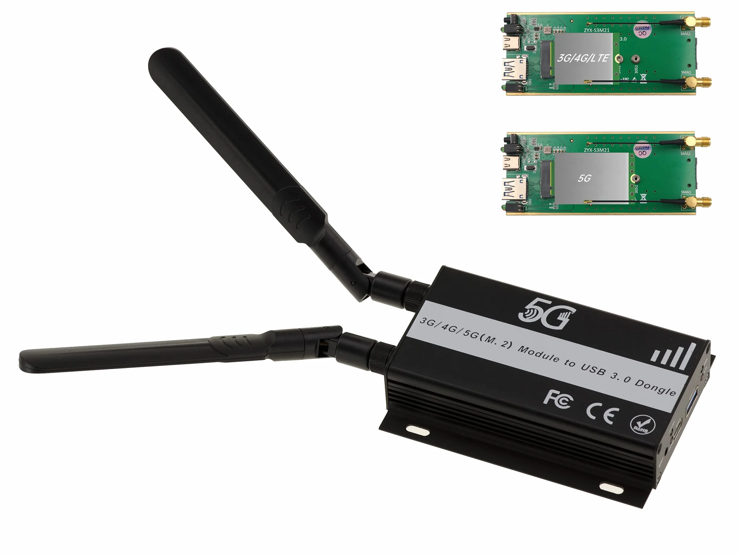 KALEA-INFORMATIQUE Adapter M2 B Key na USB 3.0 do modułu WWAN LTE z obsługą kart SIM 3G 4G 5G