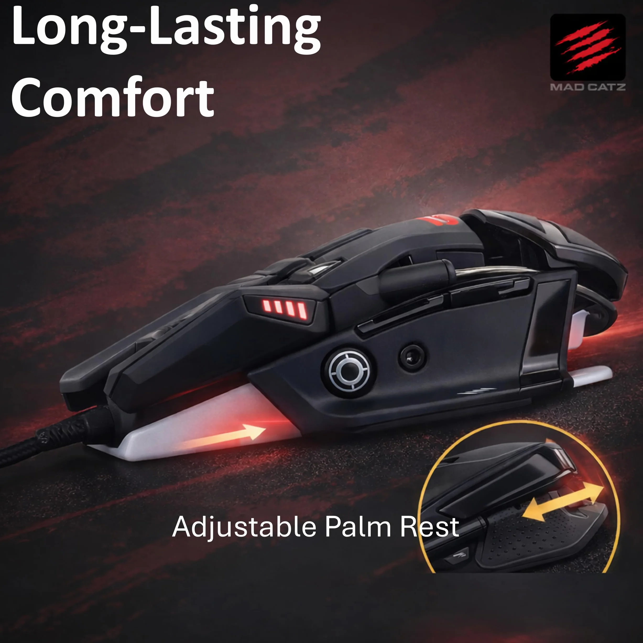 Mad Catz Optyczna mysz gamingowa R.A.T. 4+, czarna