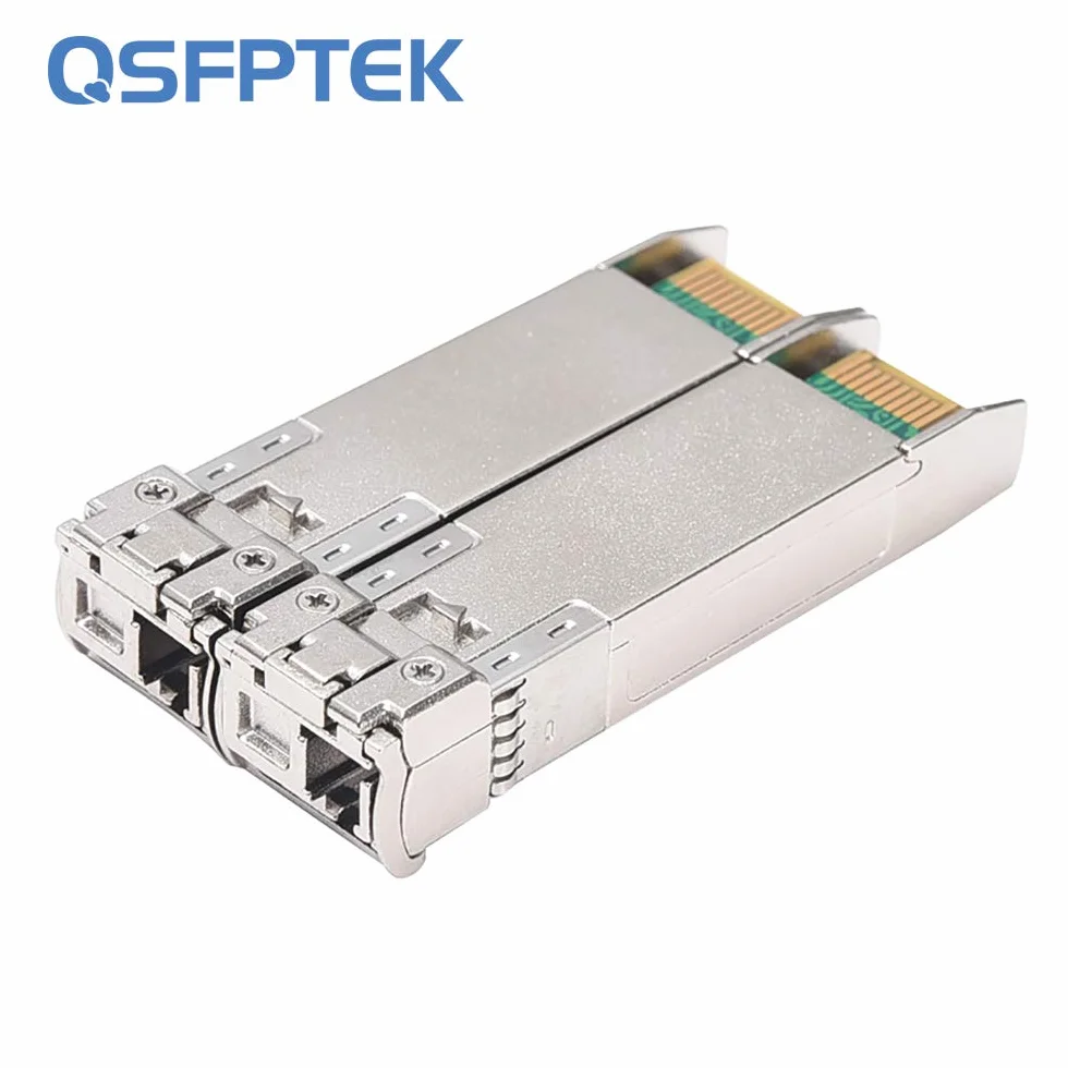 QSFPTEK Moduł jednomodowy 10G SFP+ Bidi LC do Cisco SFP-10G-BXD-I (1330nm-TX/1270nm-RX) / SFP-10G-BXU-I (1270nm-TX/1330nm-RX), 10 km, z DDM - 1 para
