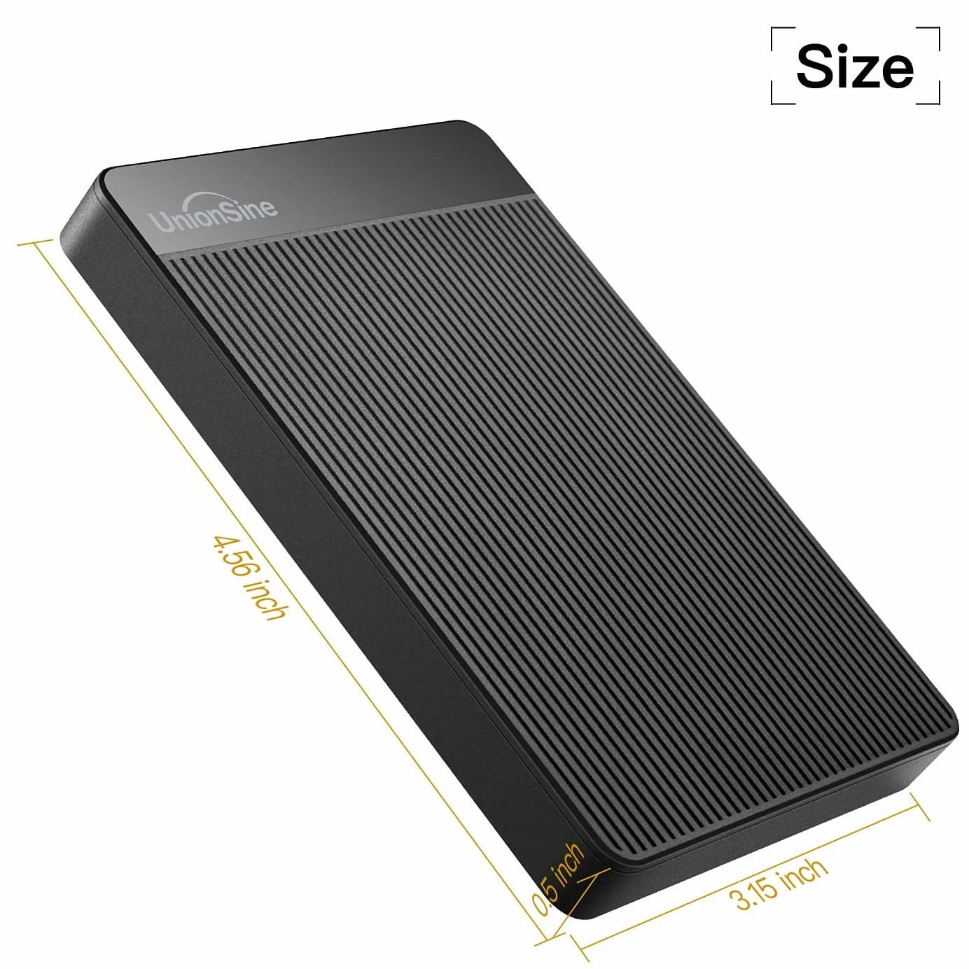 UnionSine 500 GB Ultra cienki przenośny zewnętrzny dysk twardy USB 3.0 pamięć HDD kompatybilna z komputerami stacjonarnymi, laptopami, Xbox One, Xbox One, PS4 (czarny) HD-006