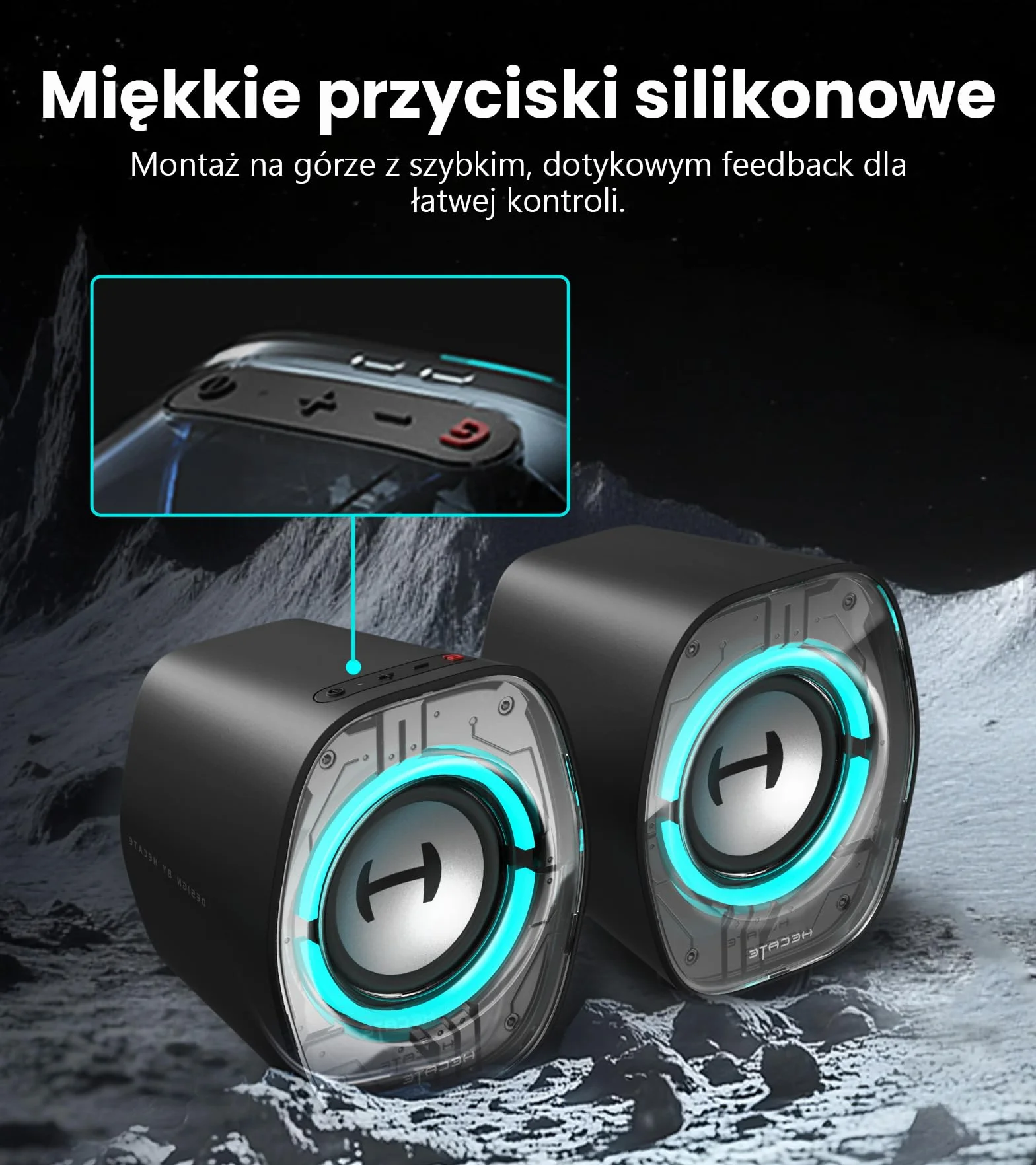 Edifier G1000 II Desktop Computer Speakers for Gaming, 2.5" Full-Range Driver & Enhanced Bass, Bluetooth 5.4 z USB-C/AUX, 9 trybów dynamicznego oświetlenia RGB, Compact for PC/PS5/Switch (czarny)