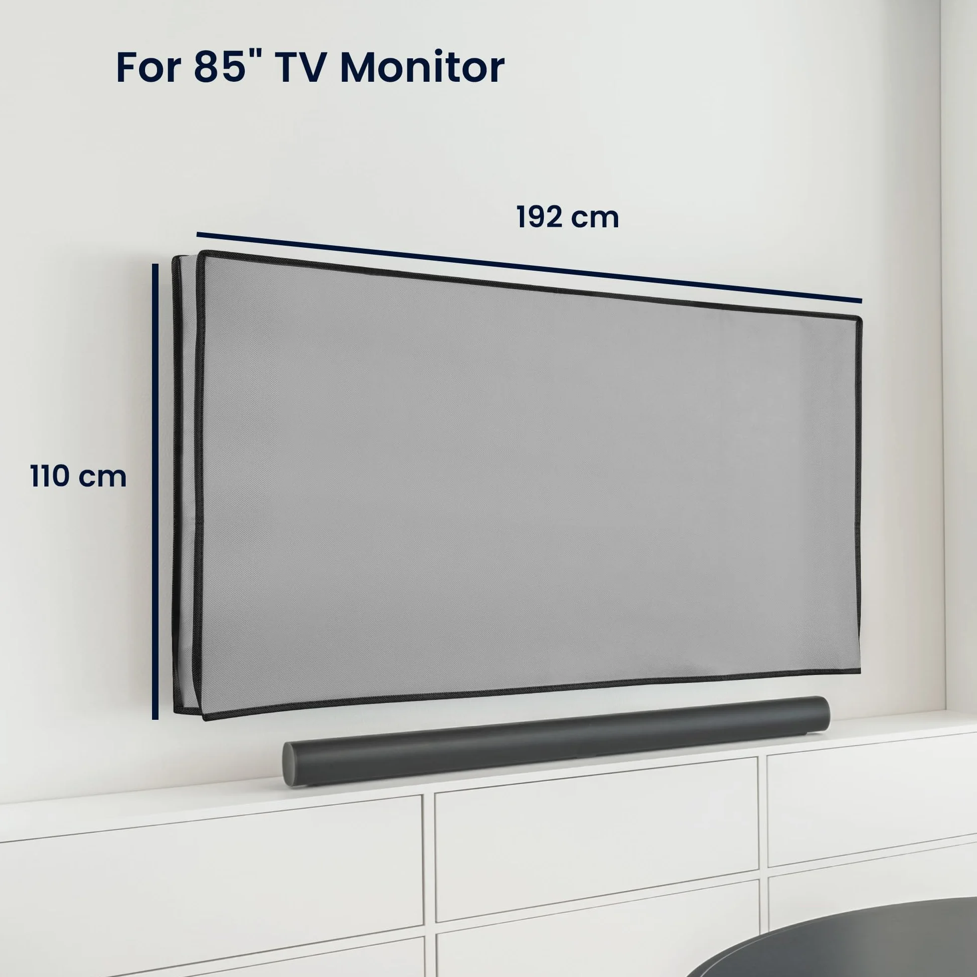 kwmobile Etui na telewizor 85" - osłona ekranu telewizora przeciwpyłowa - jasnoszara