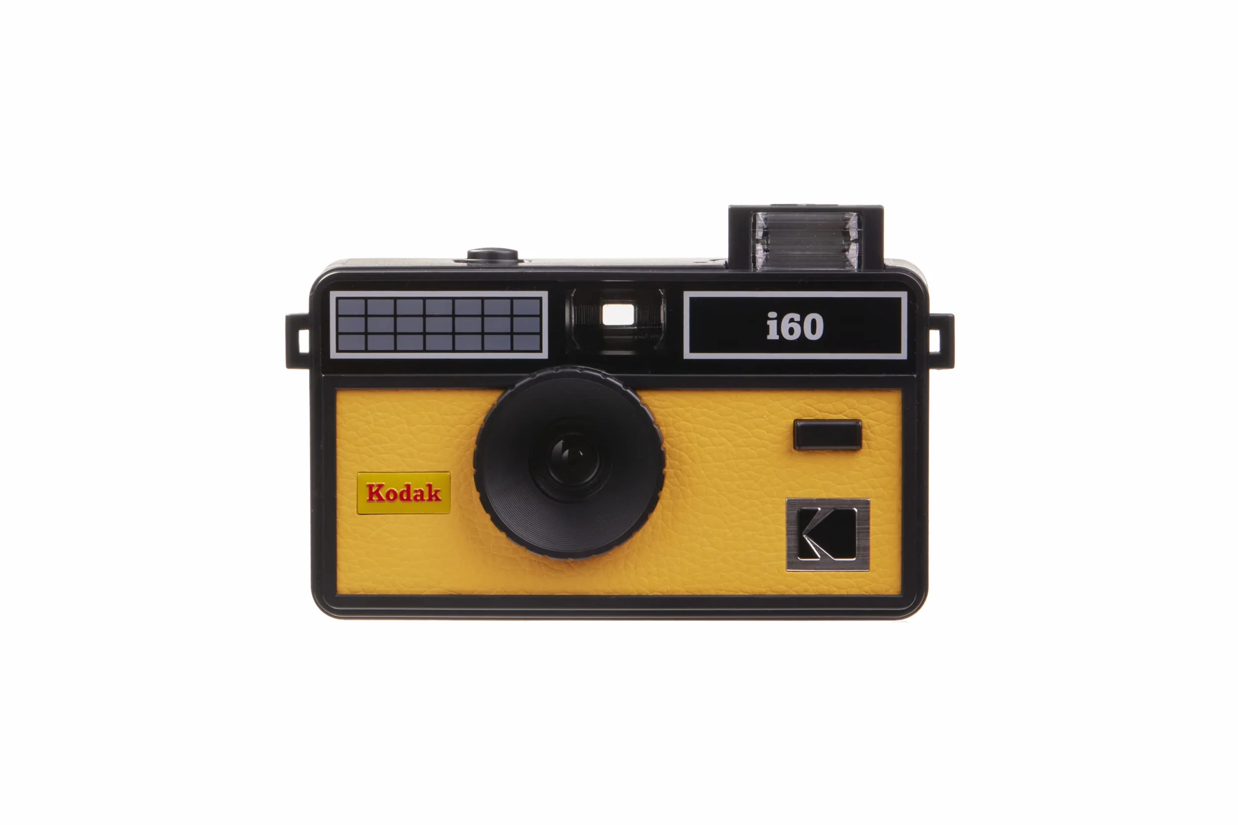 Kodak Kamera filmowa i60 35 mm retro, wbudowana lampa błyskowa, żółta
