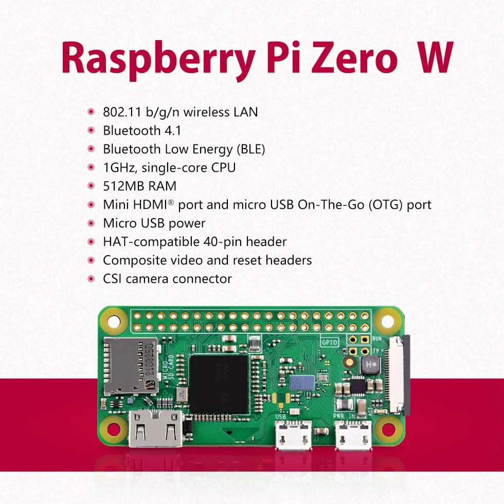 GeeekPi Zestaw startowy dla Raspberry Pi Zero W, z obudową RPi Zero W, karta SD 64GB, zasilacz, nagłówek 20Pin, adapter Micro USB do OTG, kabel HDMI, adapter HDMI, kabel przełącznik i 4 porty USB Hub