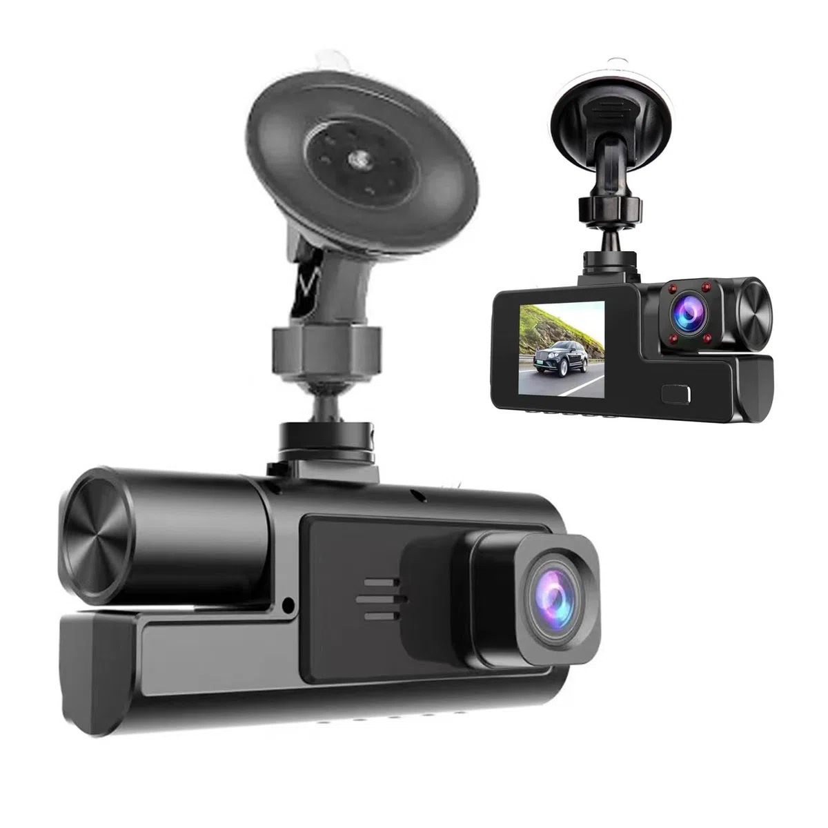 VBESTLIFE Kamera Deska Rozdzielcza, Podwójne Nagrywanie Soczewek 1080p z Przodu i 720p Wewnątrz Obiektywu z Wi -Fi, Rejestrator Samochodu z kartą Pamięci 32 GB