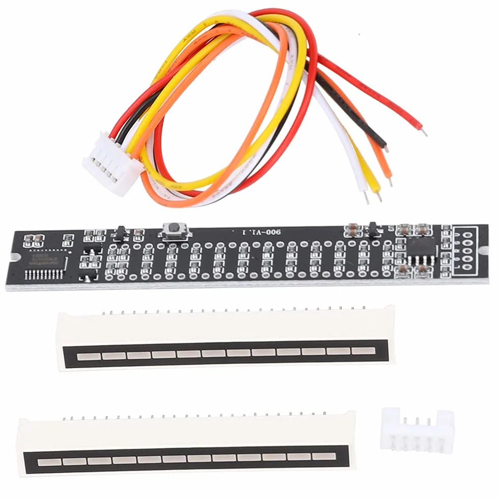 Oumefar Mini DIY podwójny 12-poziomowy stereo, muzyka, wskaźnik poziomu spektrum audio, miernik VU, płytka wzmacniacza, regulowana prędkość światła, płytka DIY, zestawy elektroniczne (wskaźnik poziomu