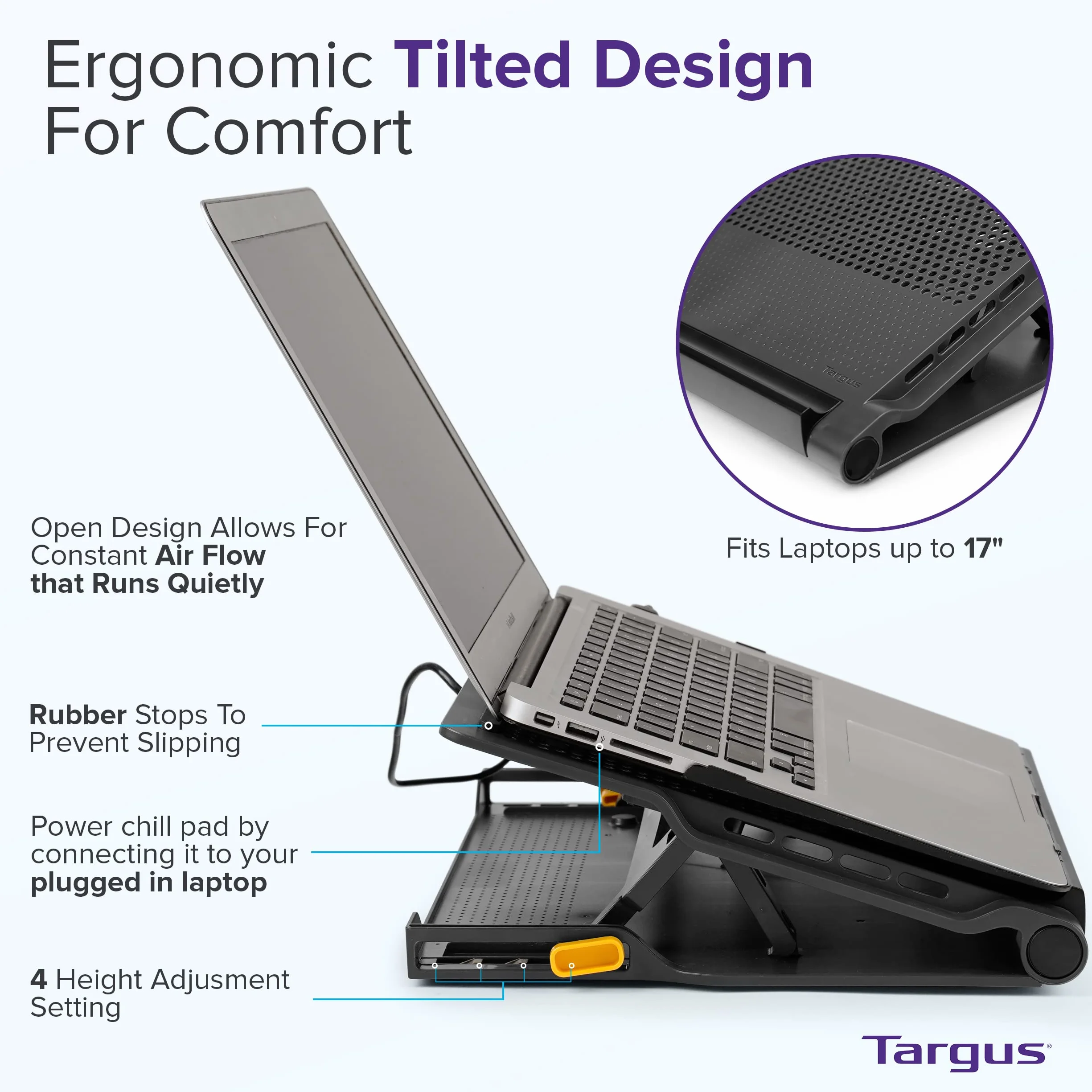 Targus 43.2 cm Dual Fan Laptop Chill Mat Plus Podkładka Chłodząca AWE81EU