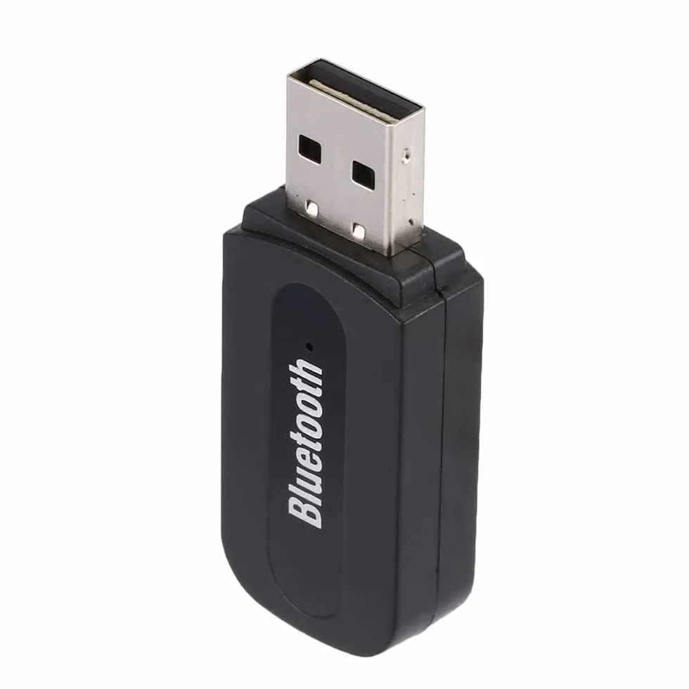 Retoo Adapter Bluetooth USB z kablem samochodowym AUX 3,5 mm i mikrofonem jako zestaw głośnomówiący do samochodu, bezprzewodowy odbiornik, kompatybilny z systemem Android, iOS, Home stereo, radio