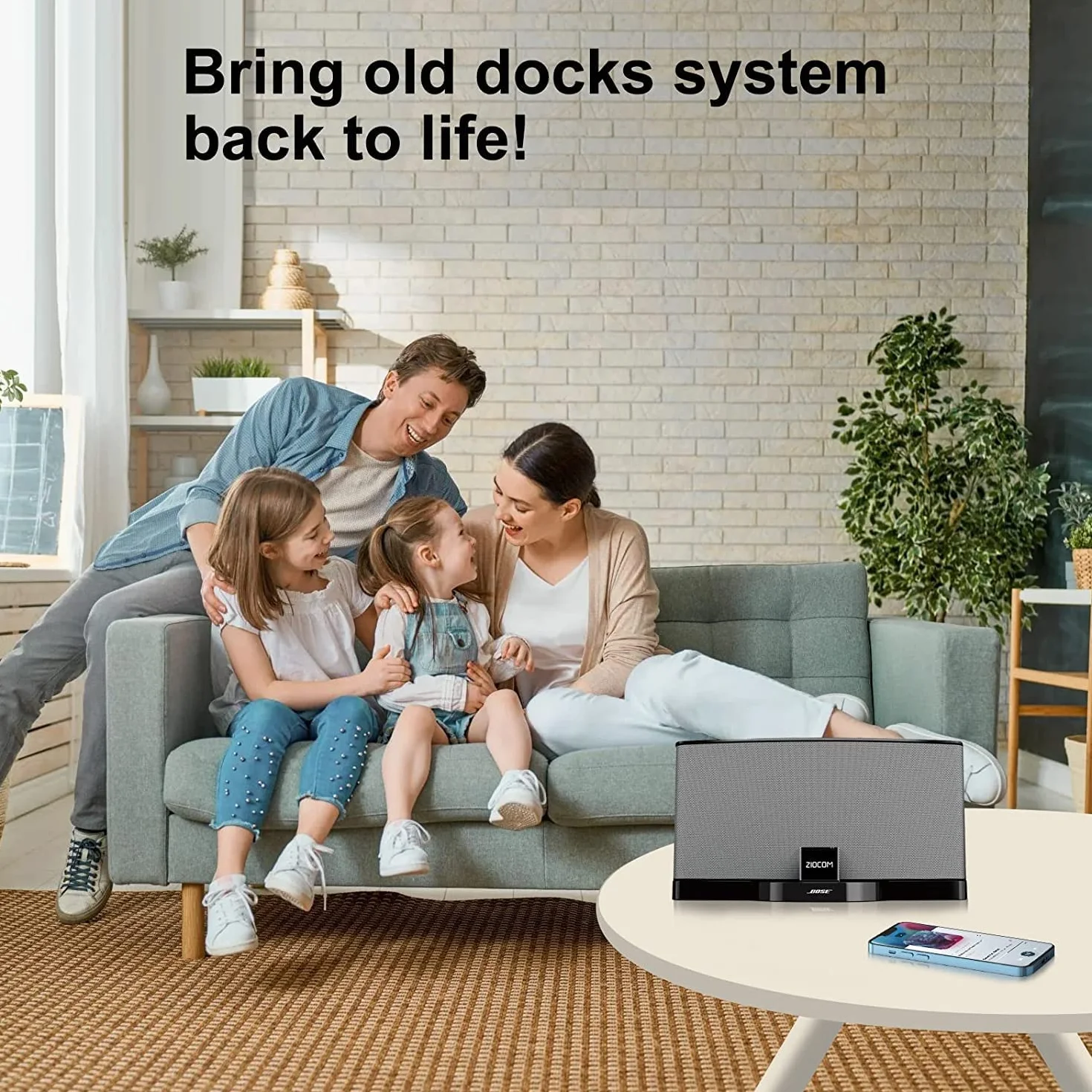 ZIOCOM 8-pinowy adapter Bluetooth do Bose Sounddock III, JBL MS302GM, Yamaha TSX-14, iHome IPL8BN