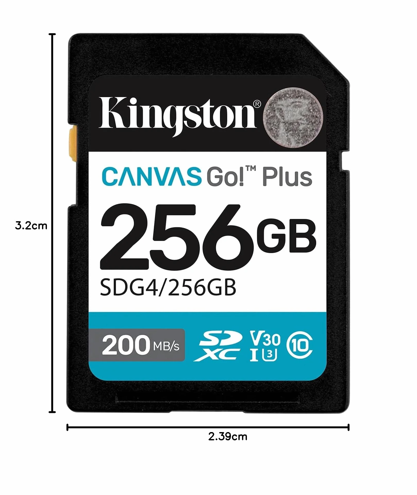 Kingston Canvas Go Plus SDXC karta pamięci Gen4 200 MB/s C10 UHS-I U3 V30 256 GB-SDG4/256 GB