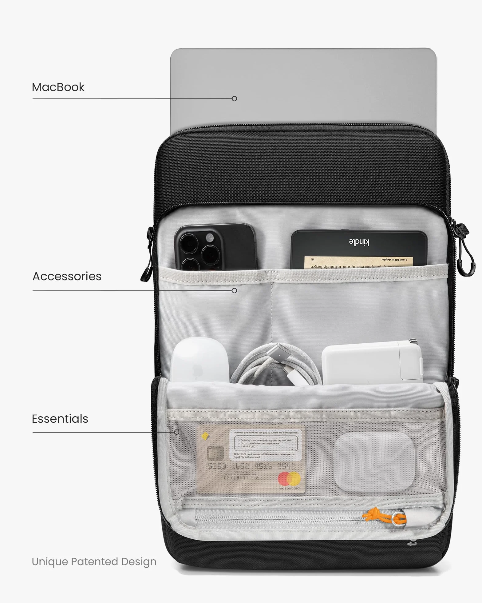 Tomtoc Torba 360° na 13-calowego MacBook Air M3/A3113 M2/A2681 M1/A2337, MacBook Pro M2/A2686 M1/A2338, Wodoodporna Torba na Laptopa z Pokrowcem