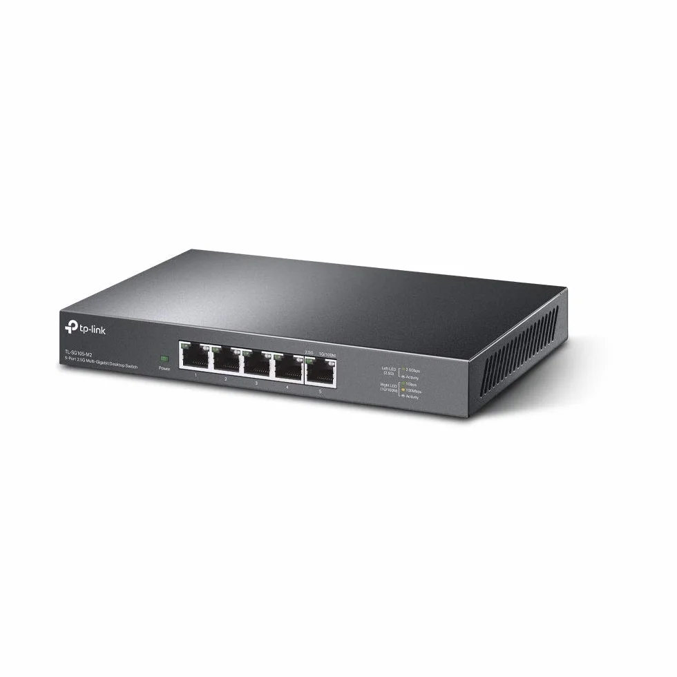 TP-Link TL-SG105-M2 | Przełącznik 2.5G 5× 2.5 Gb/s | Metalowa obudowa | Plug & Play | Obsługa backhaul do NAS i WiFi 6