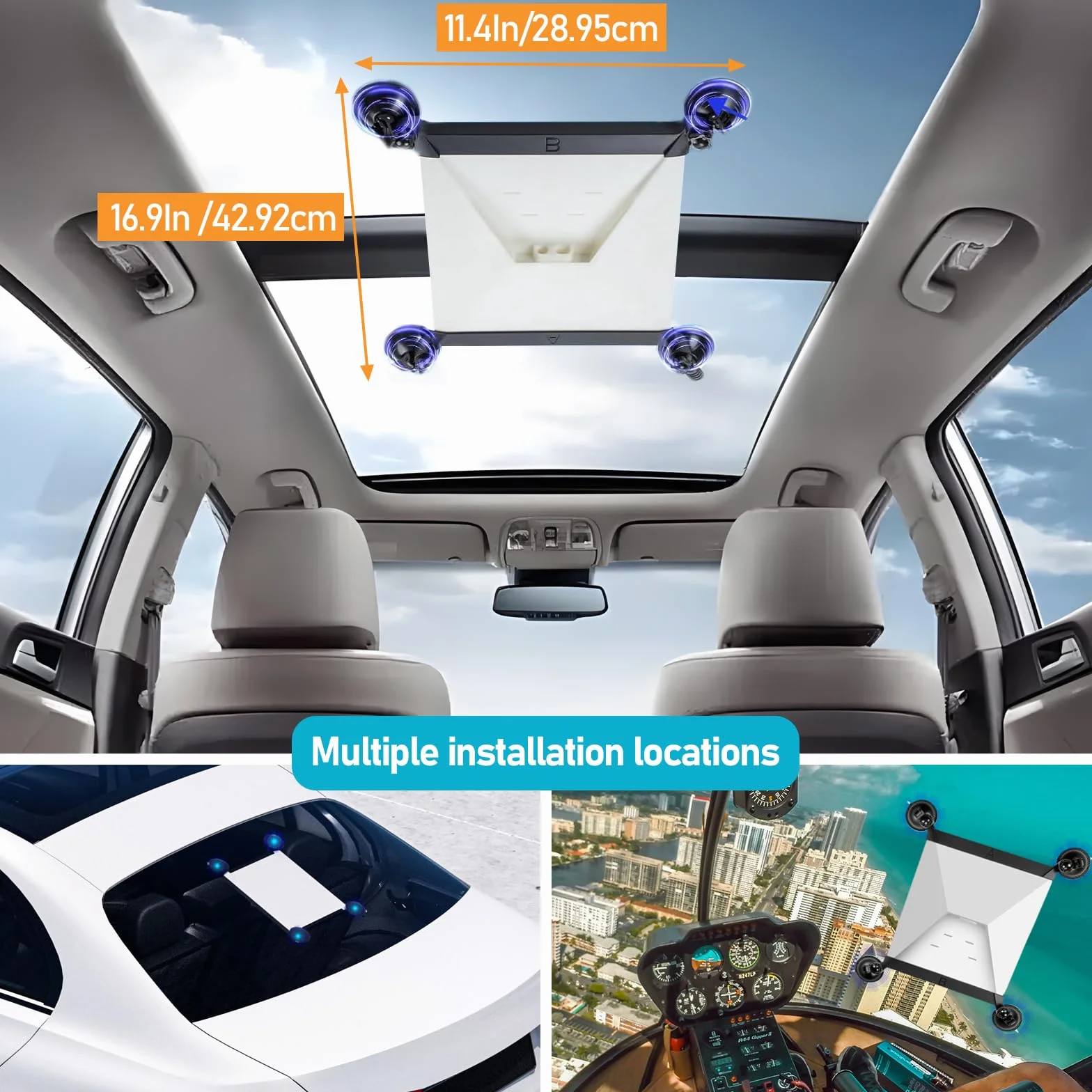 Starlink Mini Mount uchwyt samochodowy z przyssawką do Star Link, mini akcesoria, zestaw montażowy do okien i szyberdachów, Starlink mini uchwyt dachowy do samochodu, kampera, łodzi, ciężarówki