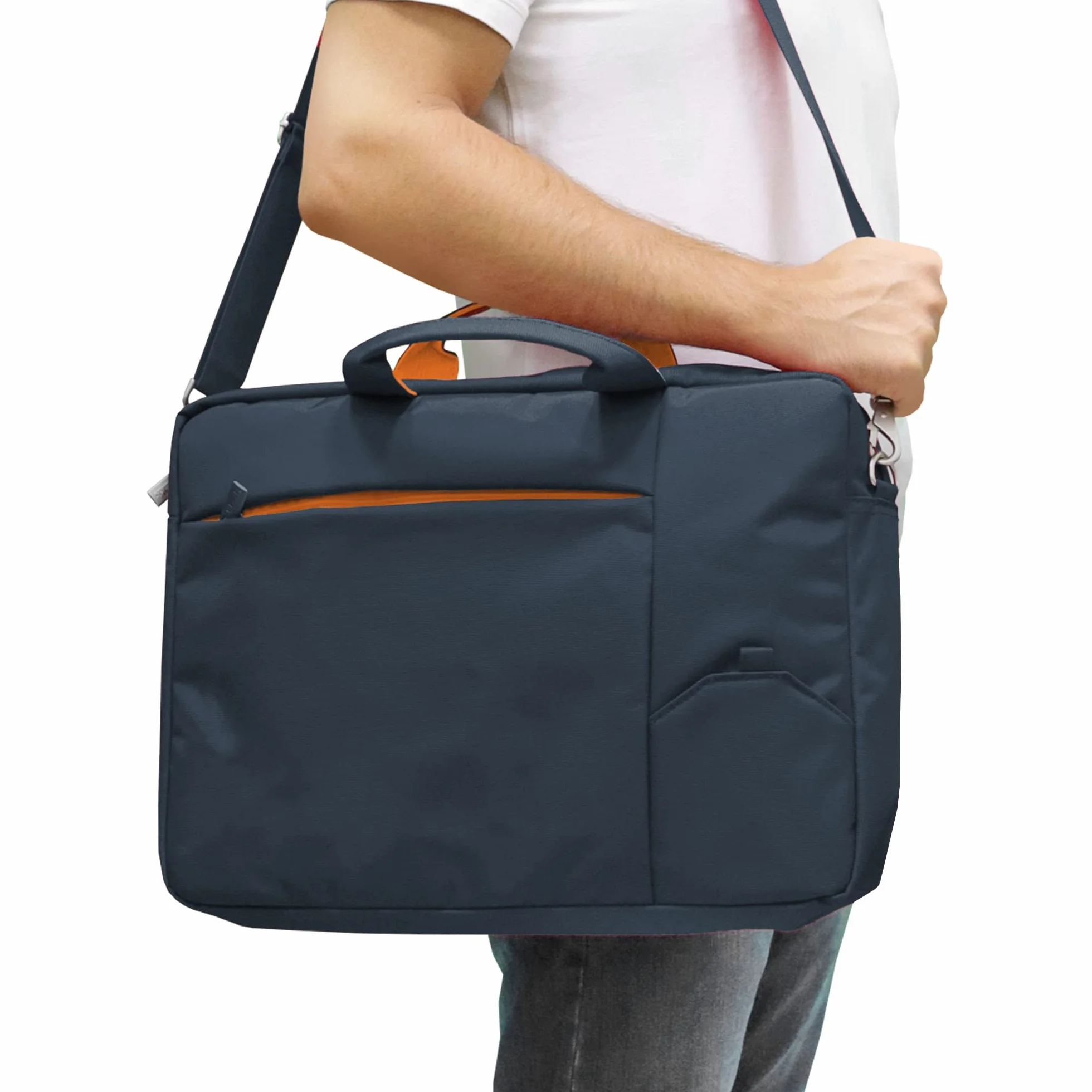 Atlantis Delux S410 Torba na notebooka, Niebieski/Pomarańczowy