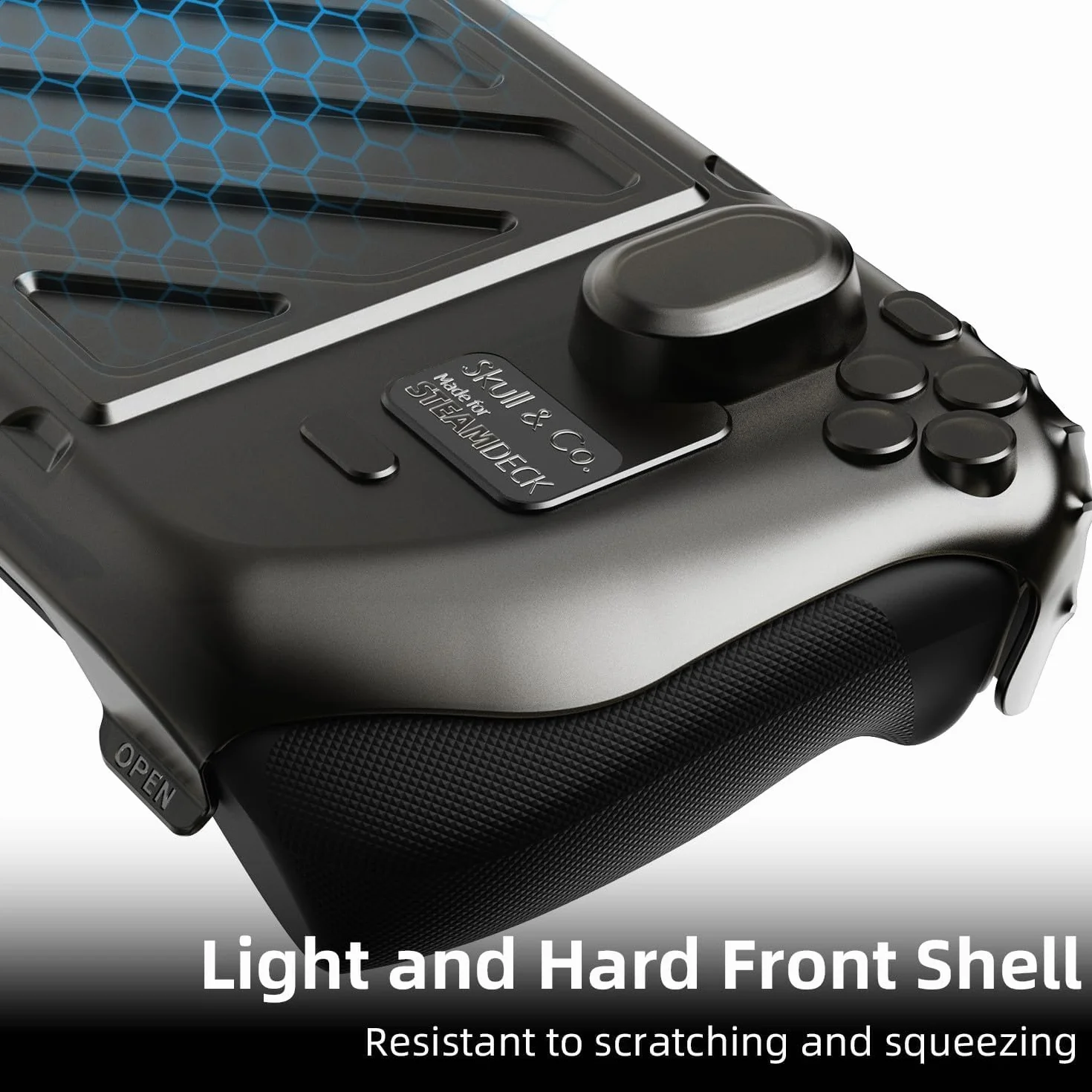 Skull & Co. Zestaw ochronny Stand Grip GripCase z przednią osłoną dla Steam Deck/OLED - Dymny