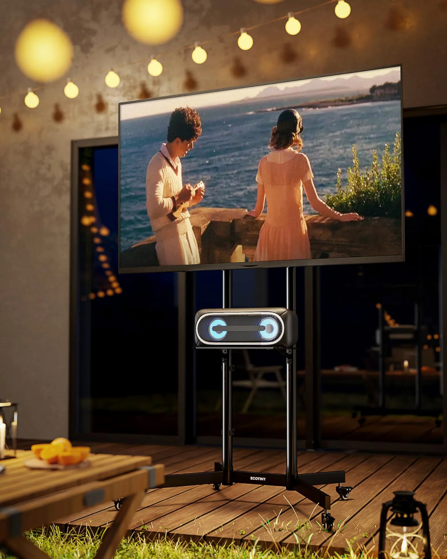 Stojak na telewizor mobilny 32-85 cali udźwig 70 kg VESA 600x400 z półką