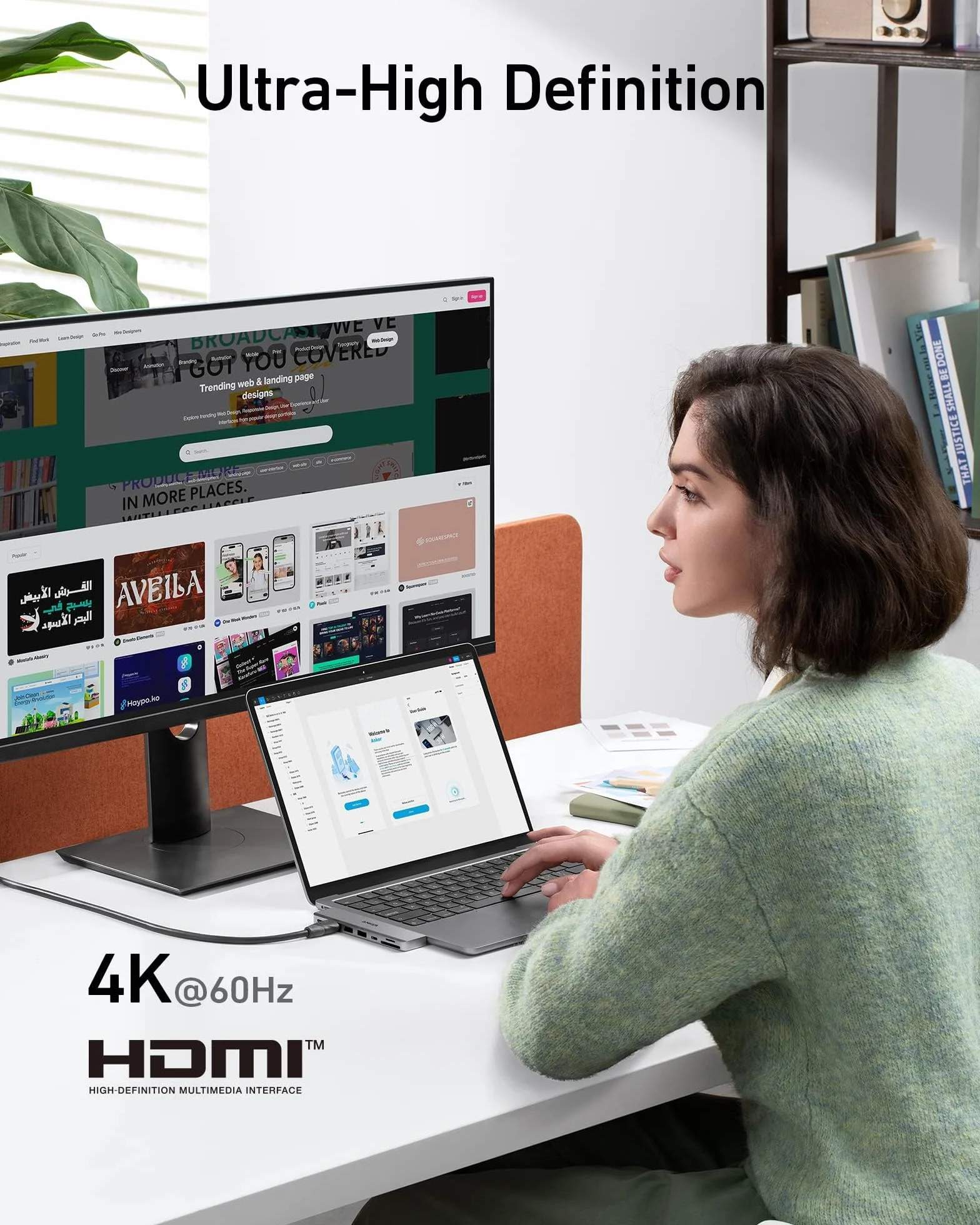 Anker Hub USB C 7 w 2 HDMI 4K Thunderbolt 4 MacBookPro 33.0 cm MacBookAir M1/M2