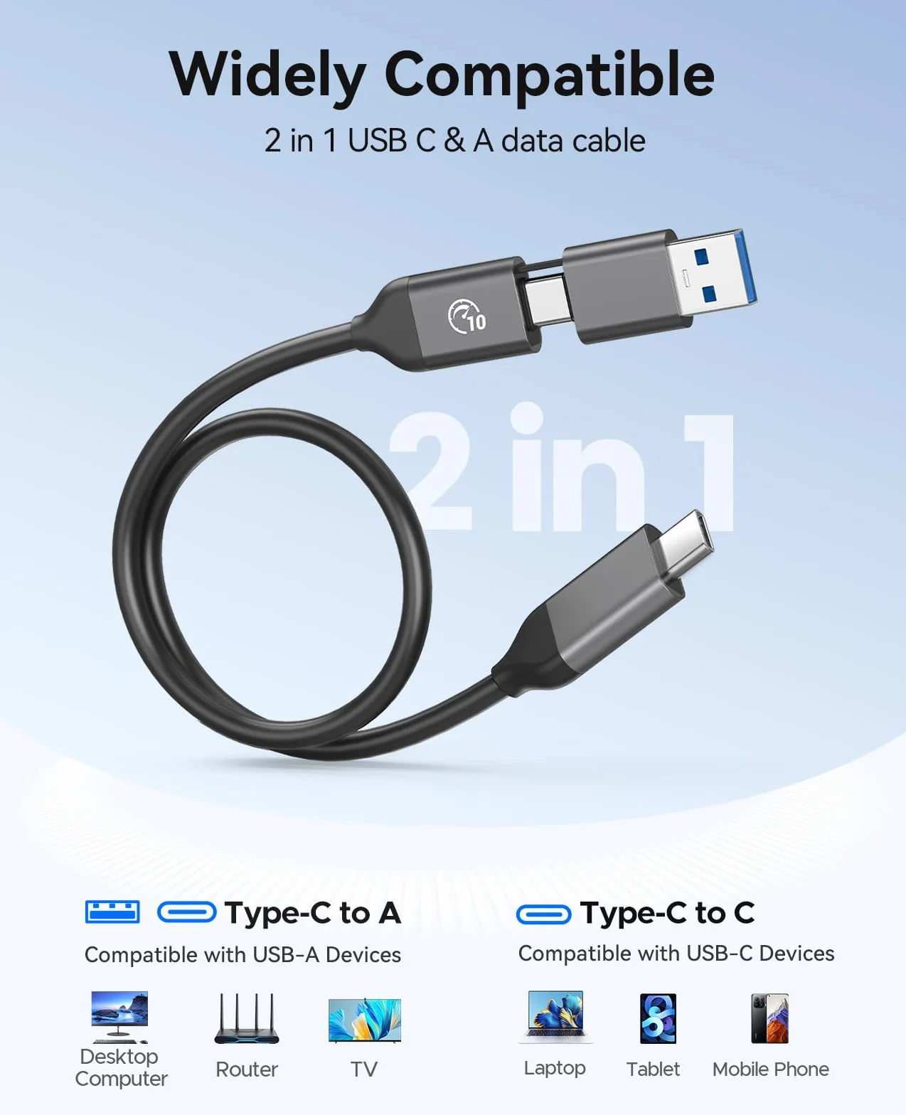 ORICO Extreme Portable SSD 256 GB z kablem USB C 2 w 1, zewnętrzne dyski Solid State Drives do 460 MB/s, wskaźnik stanu, niezawodna pamięć do smartfonów z USB-C smartfonów, tabletów, PC – B5PLUS