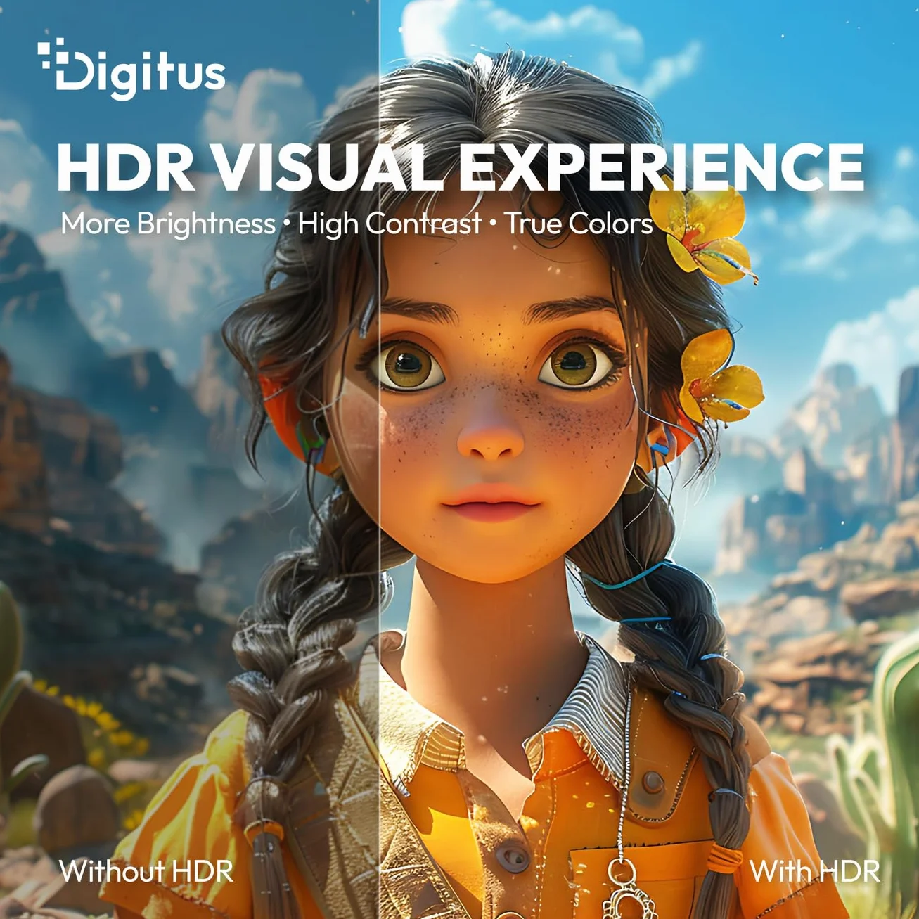 DIGITUS HDMI AOC Hybrydowy kabel światłowodowy - HDMI 2.1 - 8k/60Hz - UHD-II - kanał Ethernet - HDR eARC HDCP 2.2 - pozłacane styki - 10m - czarny