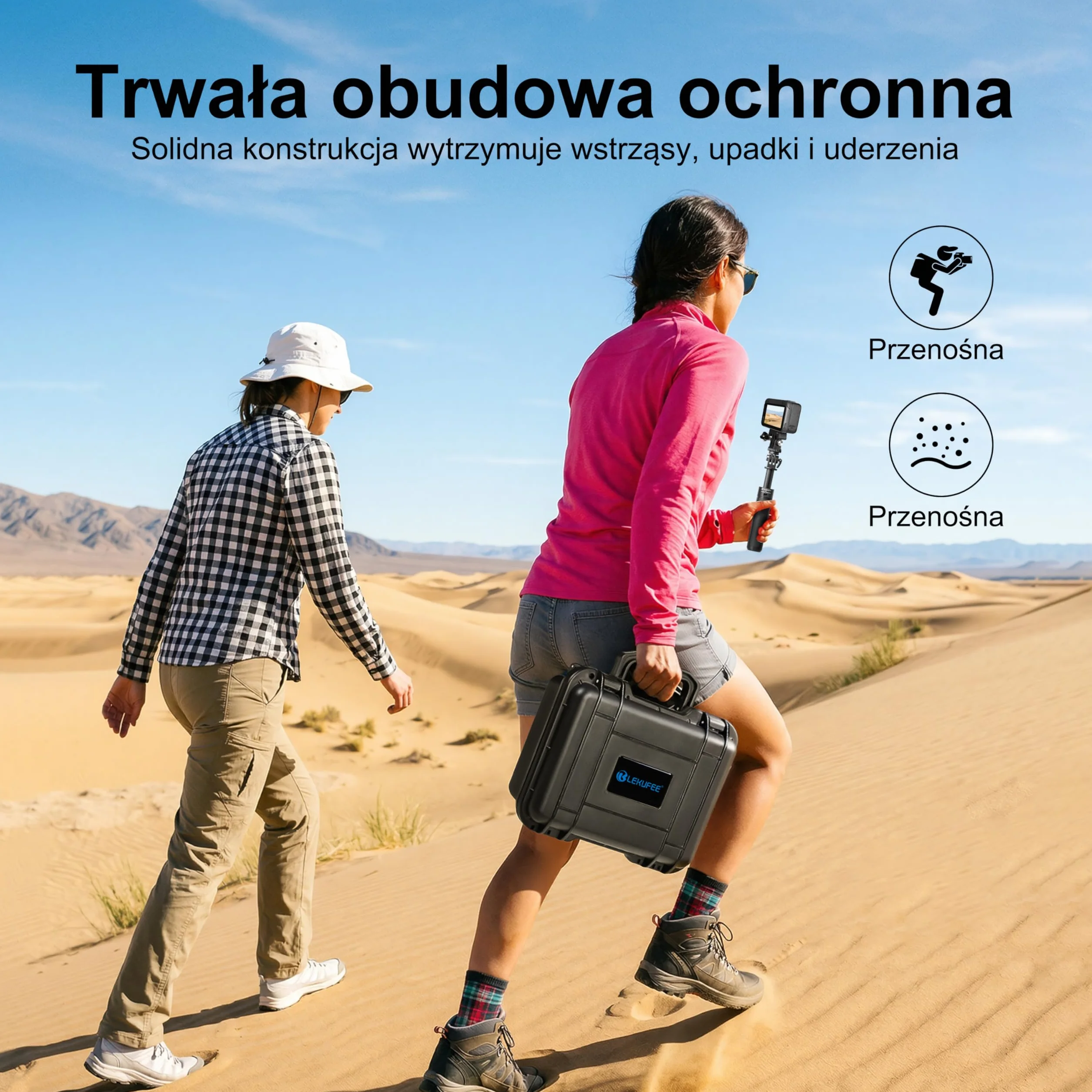 Lekufee Wodoodporny Pokrowiec na Insta360 Ace Pro 2/Insta360 Ace Pro/Insta360 Ace/Kamerę Akcji Transmisję na Żywo oraz Akcesoria (Tylko Pokrowiec）
