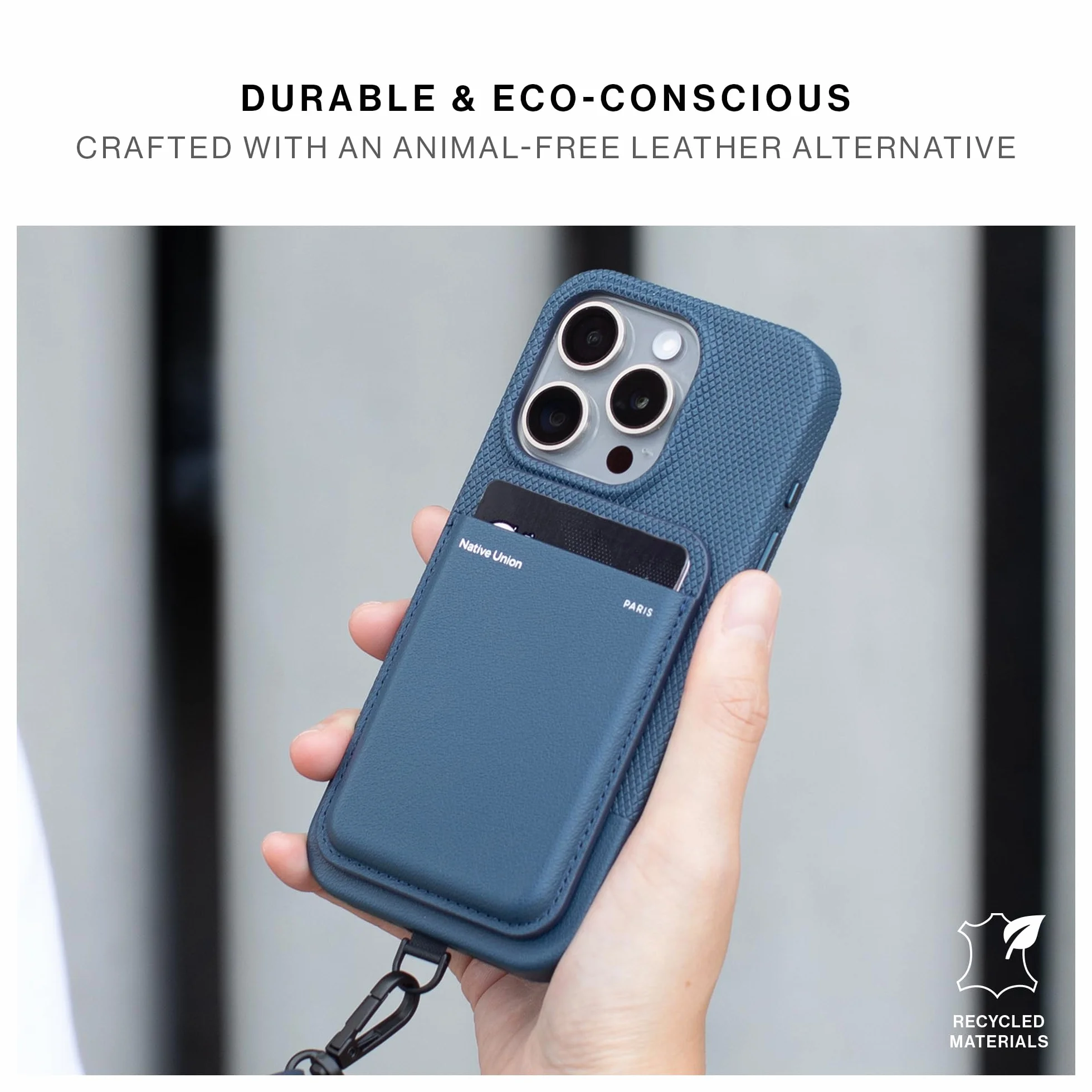 Native Union (Re Classic Wallet | Magnetyczny uchwyt na karty MagSafe do iPhone Air, 17, 16, 15, 14 – Bardzo bezpieczny i ultracienki – Miejsce na 3 karty – Z materiałów zrównoważonych i pochodzących