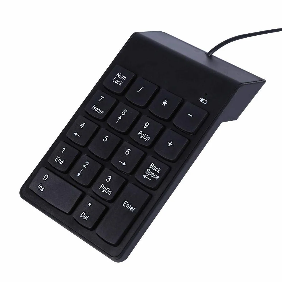 Klawiatura numeryczna USB Przenośna mini klawiatura numeryczna 18-klawiszowa klawiatura do laptopa Desktop PC Pro Klawiatura numeryczna USB